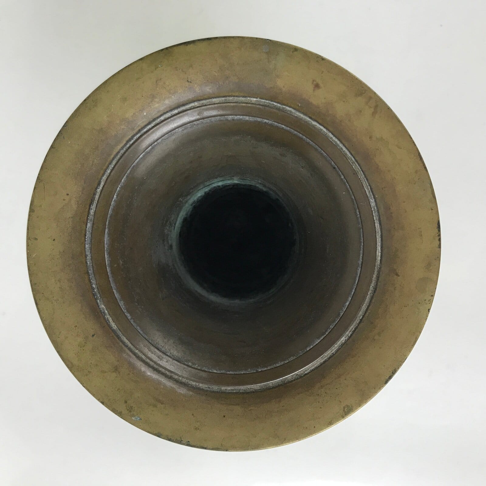 Japanese Buddhist Altar Fitting Brass Flower Vase Hanatate Butsugu Brown BA582