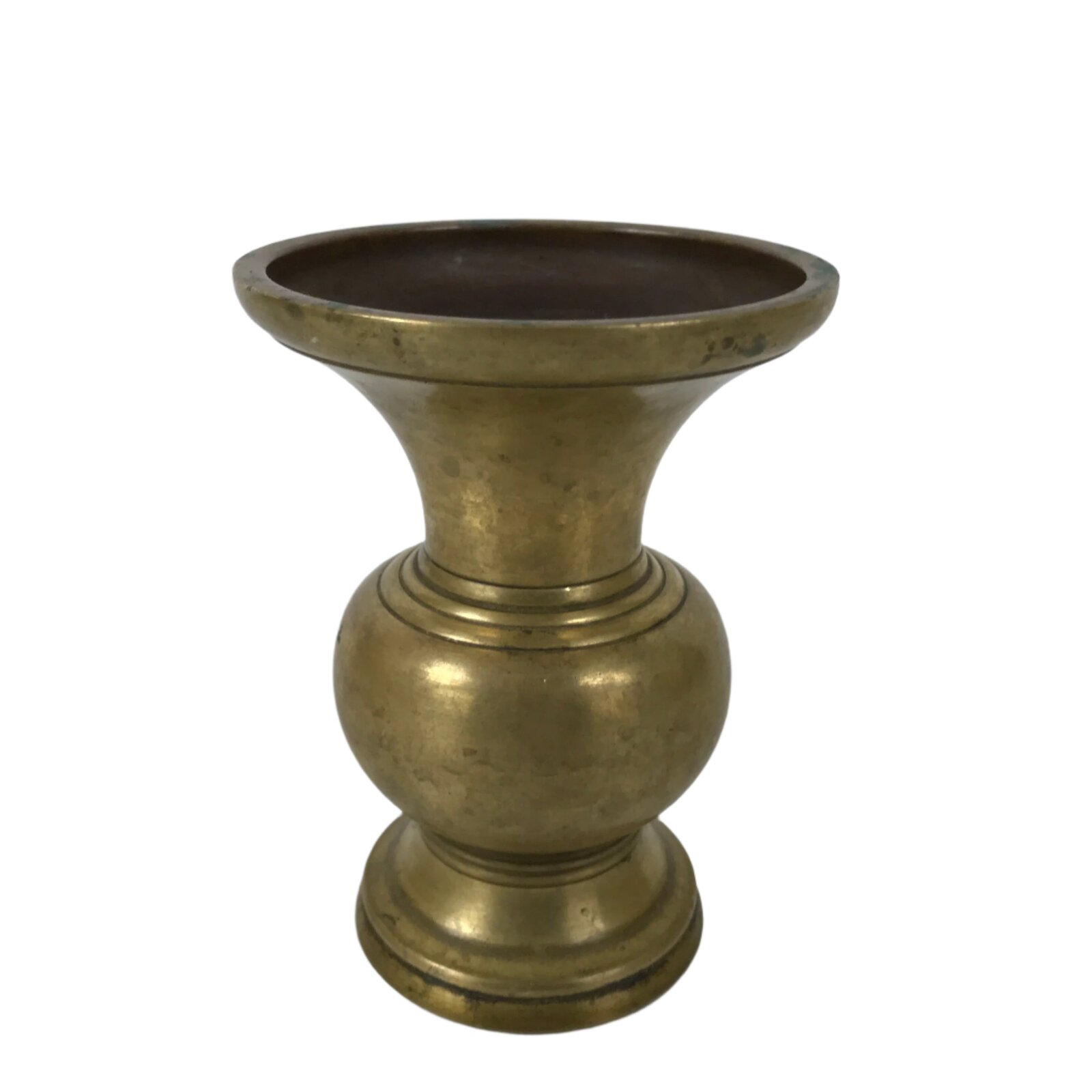 Japanese Buddhist Altar Fitting Brass Flower Vase Hanatate Butsugu Gold BA728