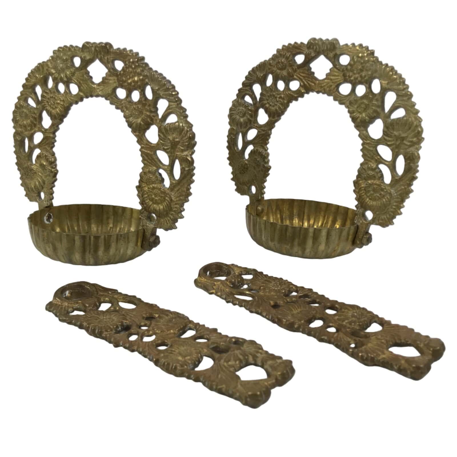 Japanese Buddhist Altar Fitting Brass Hanging Lantern Rinto 4pc Spare Part BA806