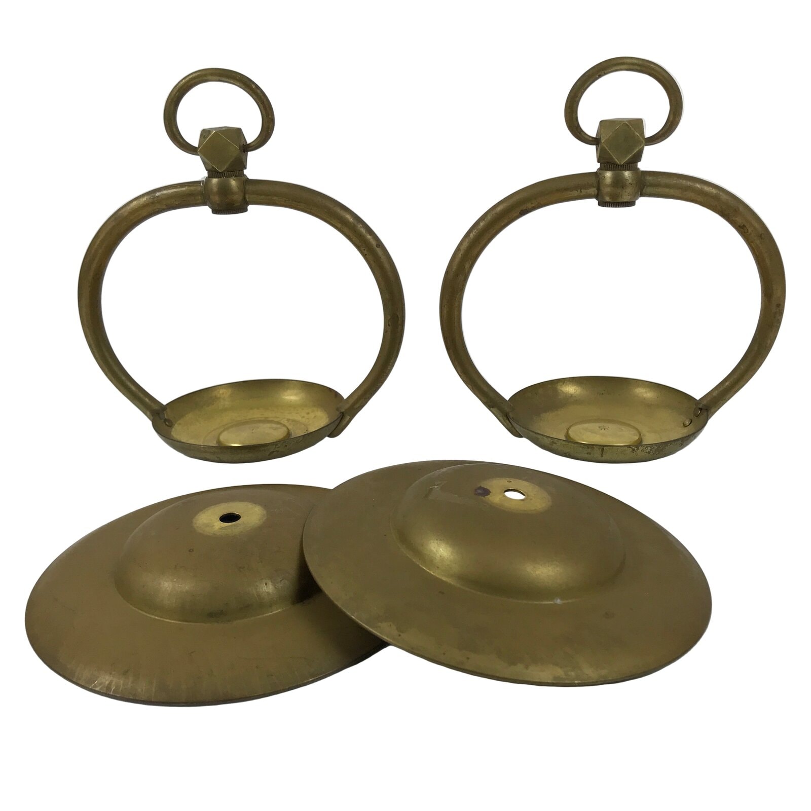 Japanese Buddhist Altar Fitting Brass Hanging Lantern Rinto 4pc Spare Part BA807