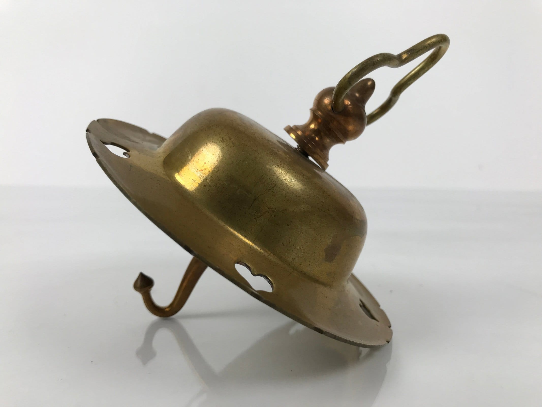 Japanese Buddhist Altar Fitting Brass Hanging Lantern Vtg Rinto Spare Part BA800