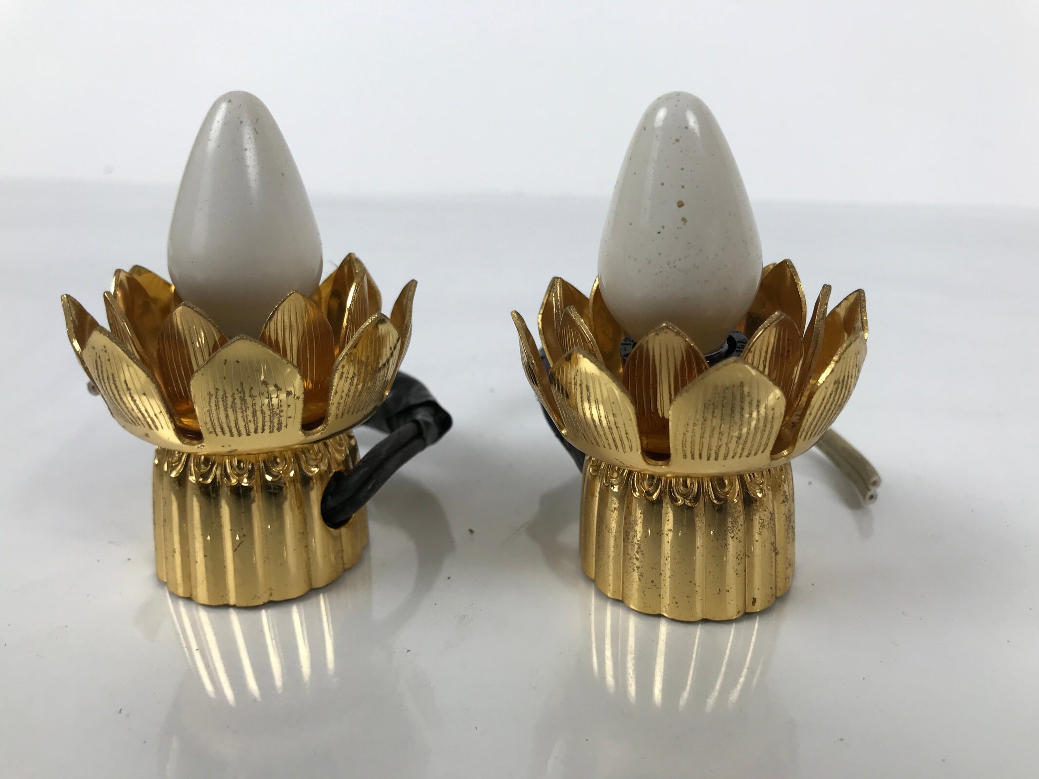 Japanese Buddhist Altar Fitting Brass Hanging Rinto Lantern Butsudan Gold BA840