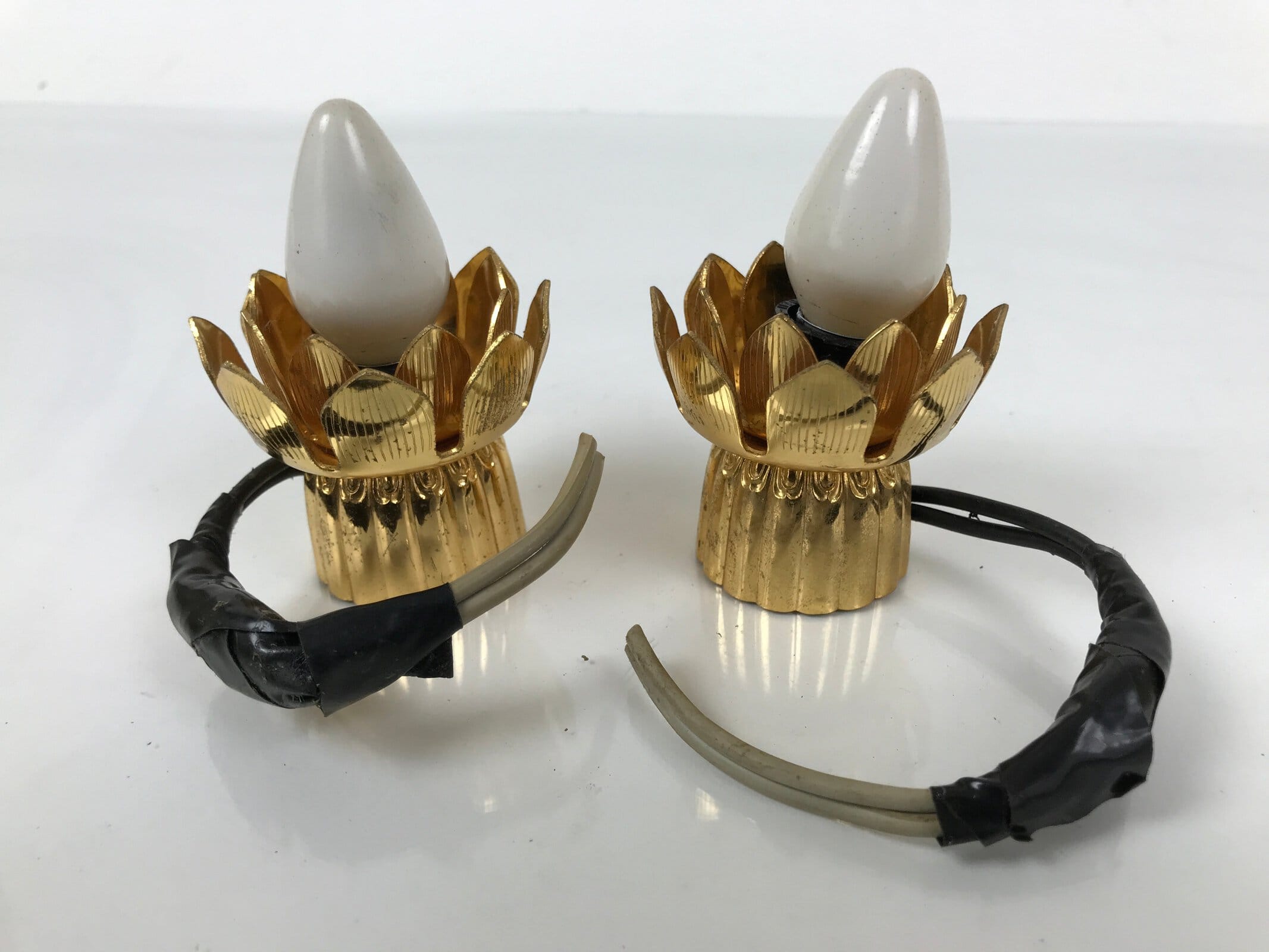 Japanese Buddhist Altar Fitting Brass Hanging Rinto Lantern Butsudan Gold BA840