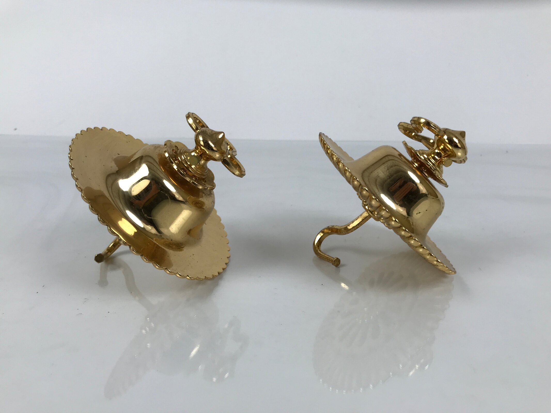 Japanese Buddhist Altar Fitting Brass Hanging Rinto Lantern Butsudan Gold BA840