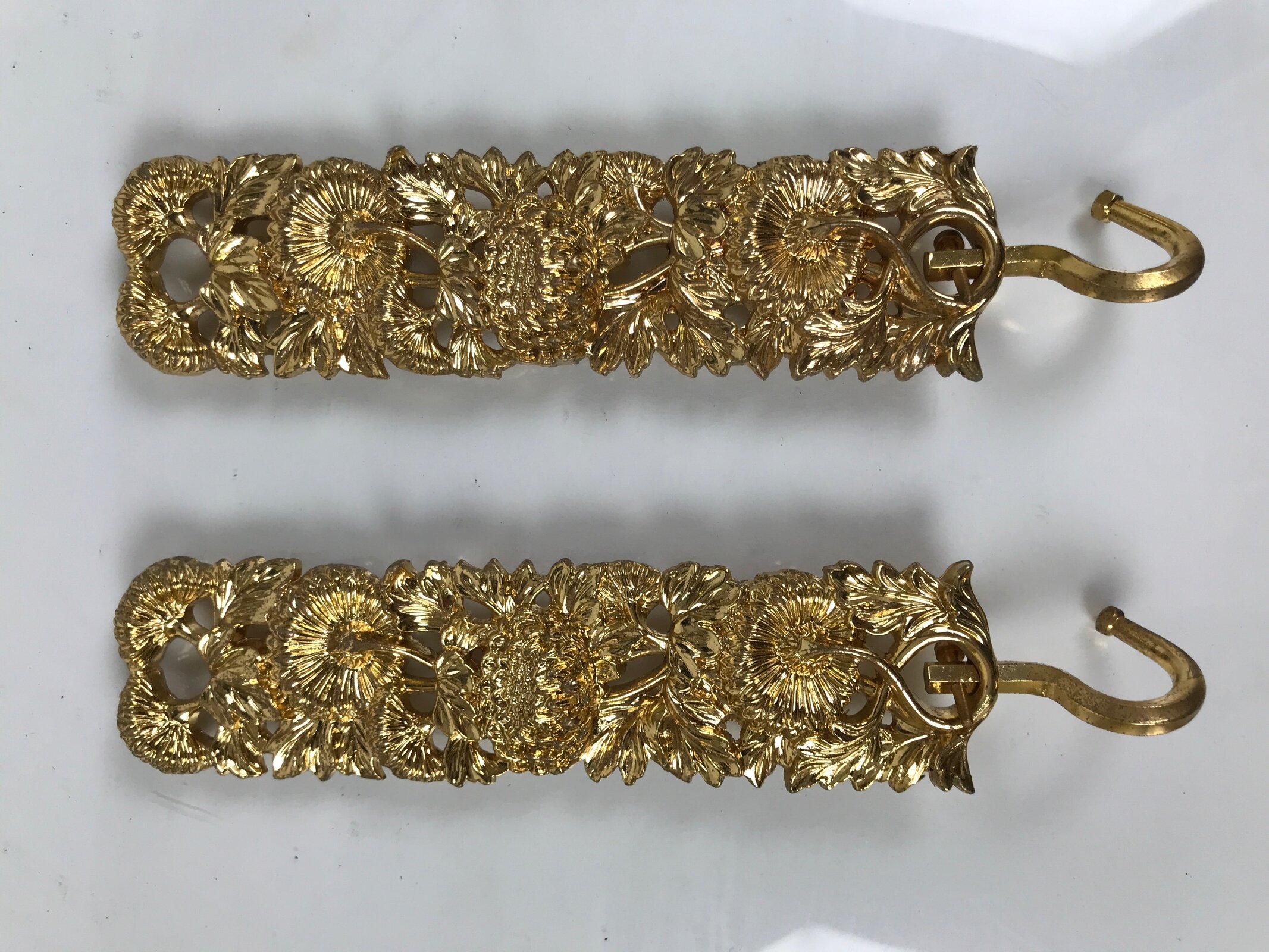 Japanese Buddhist Altar Fitting Brass Hanging Rinto Lantern Butsudan Gold BA840