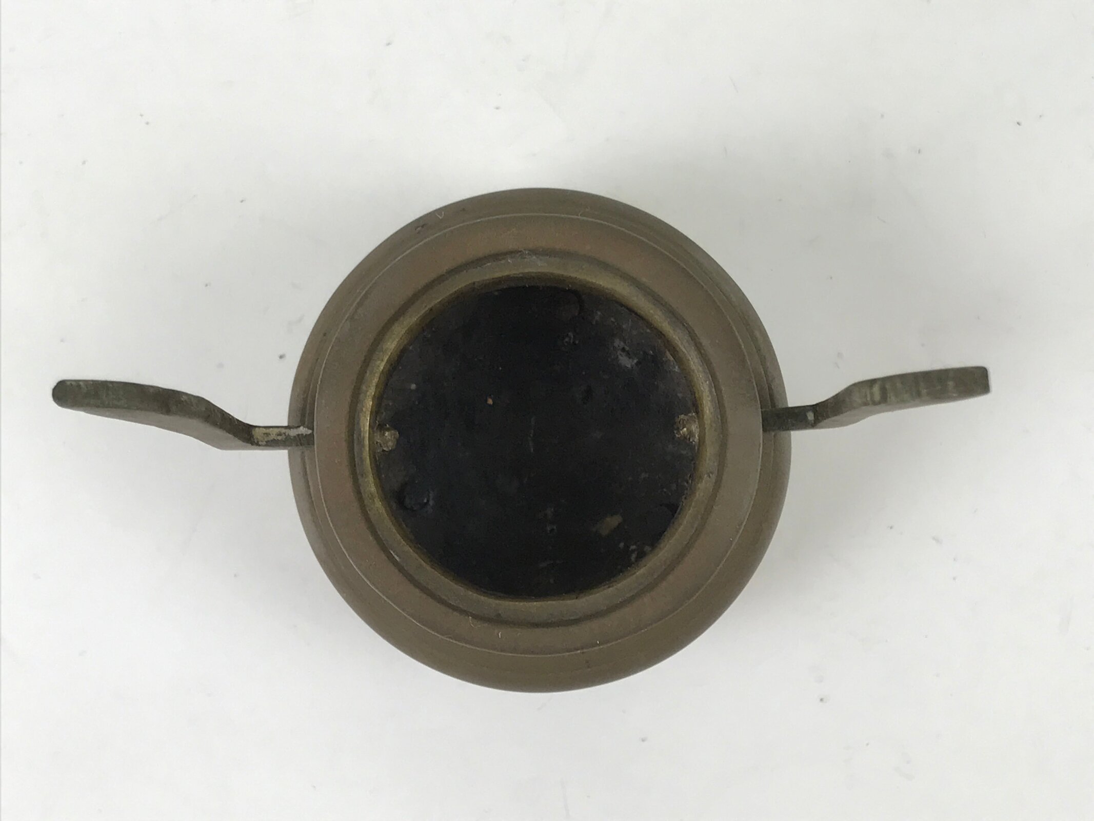 Japanese Buddhist Altar Fitting Brass Incense Burner Vtg Koro Simple Brown BA530