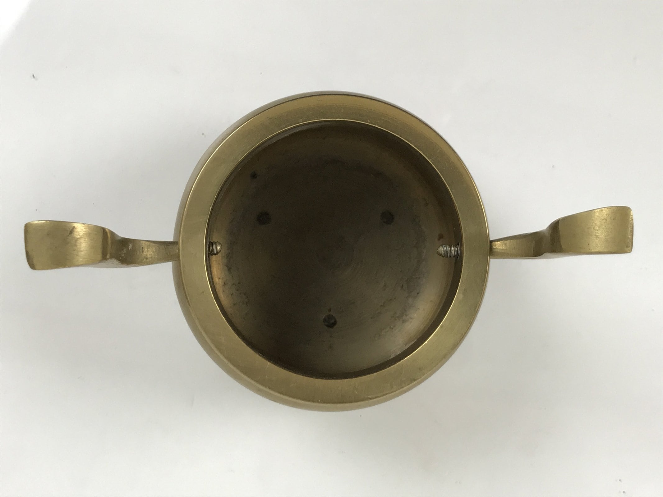 Japanese Buddhist Altar Fitting Brass Lidded Incense Burner Vtg Koro Gold BA866