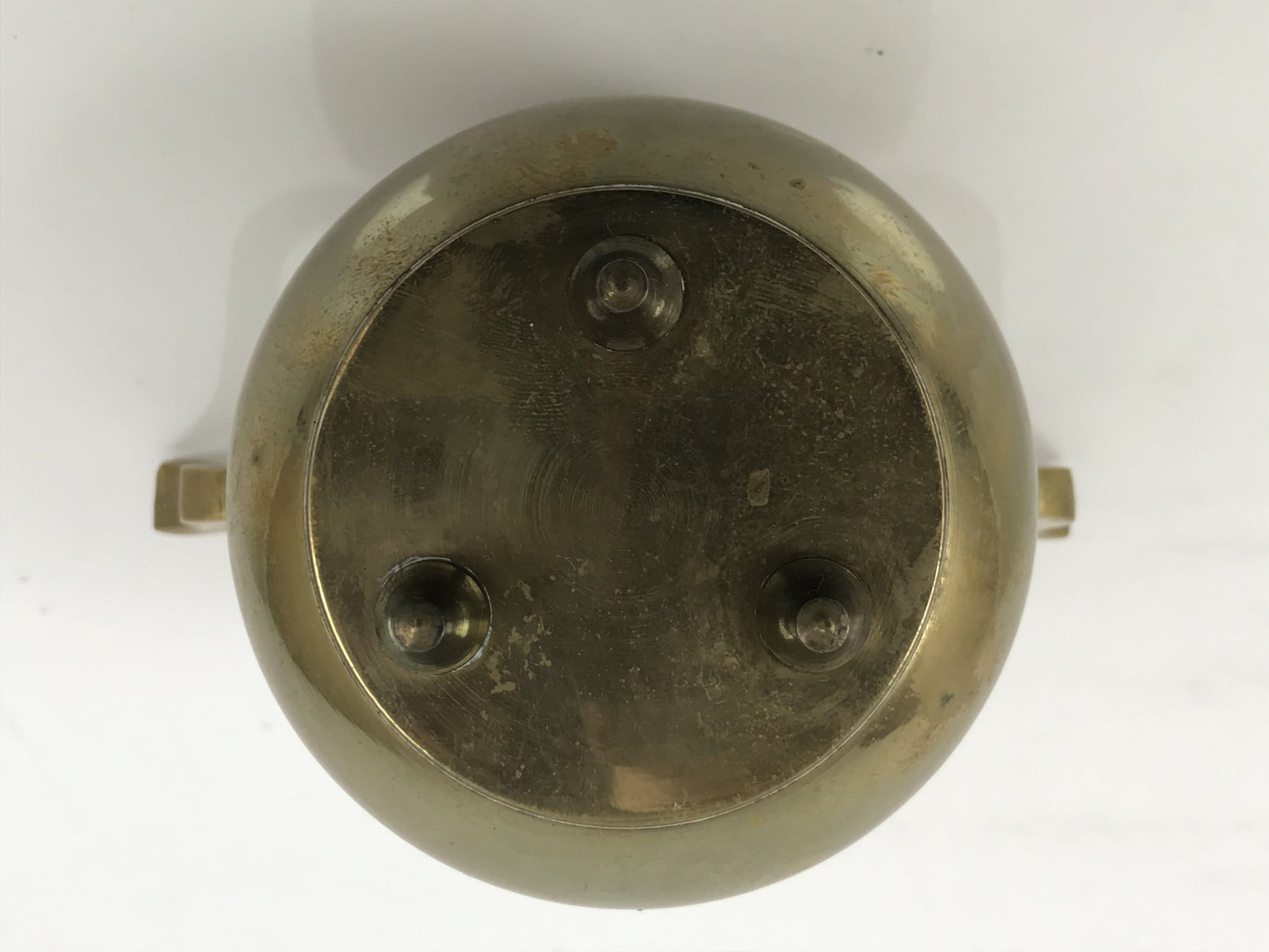 Japanese Buddhist Altar Fitting Brass Lidded Incense Burner Vtg Koro Gold BA866