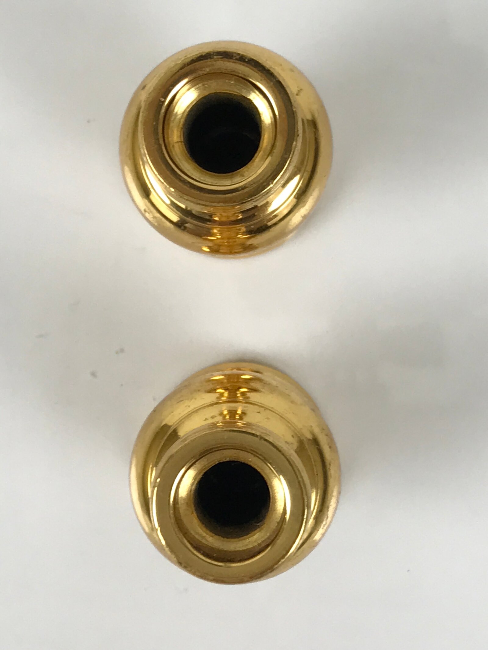 Japanese Buddhist Altar Fitting Brass Metal Flower Vase Hanatate Gold 2pc BA760