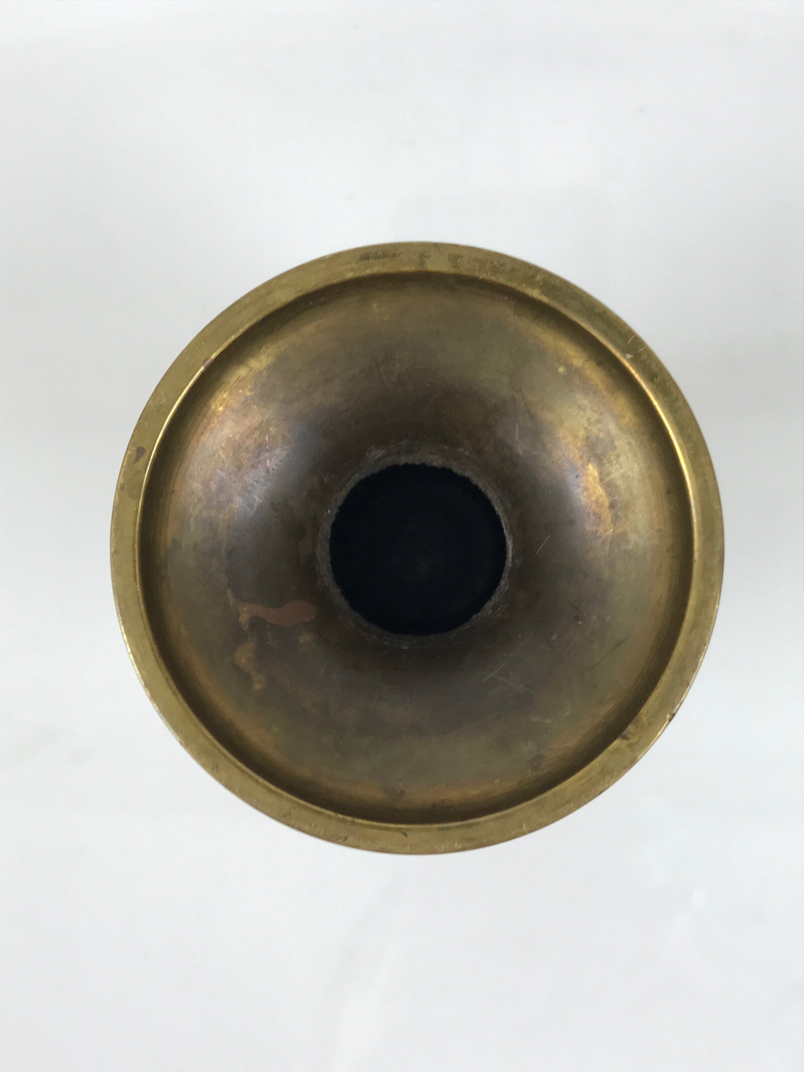 Japanese Buddhist Altar Fitting Brass Metal Flower Vase Vtg Gold Hanatate BA755