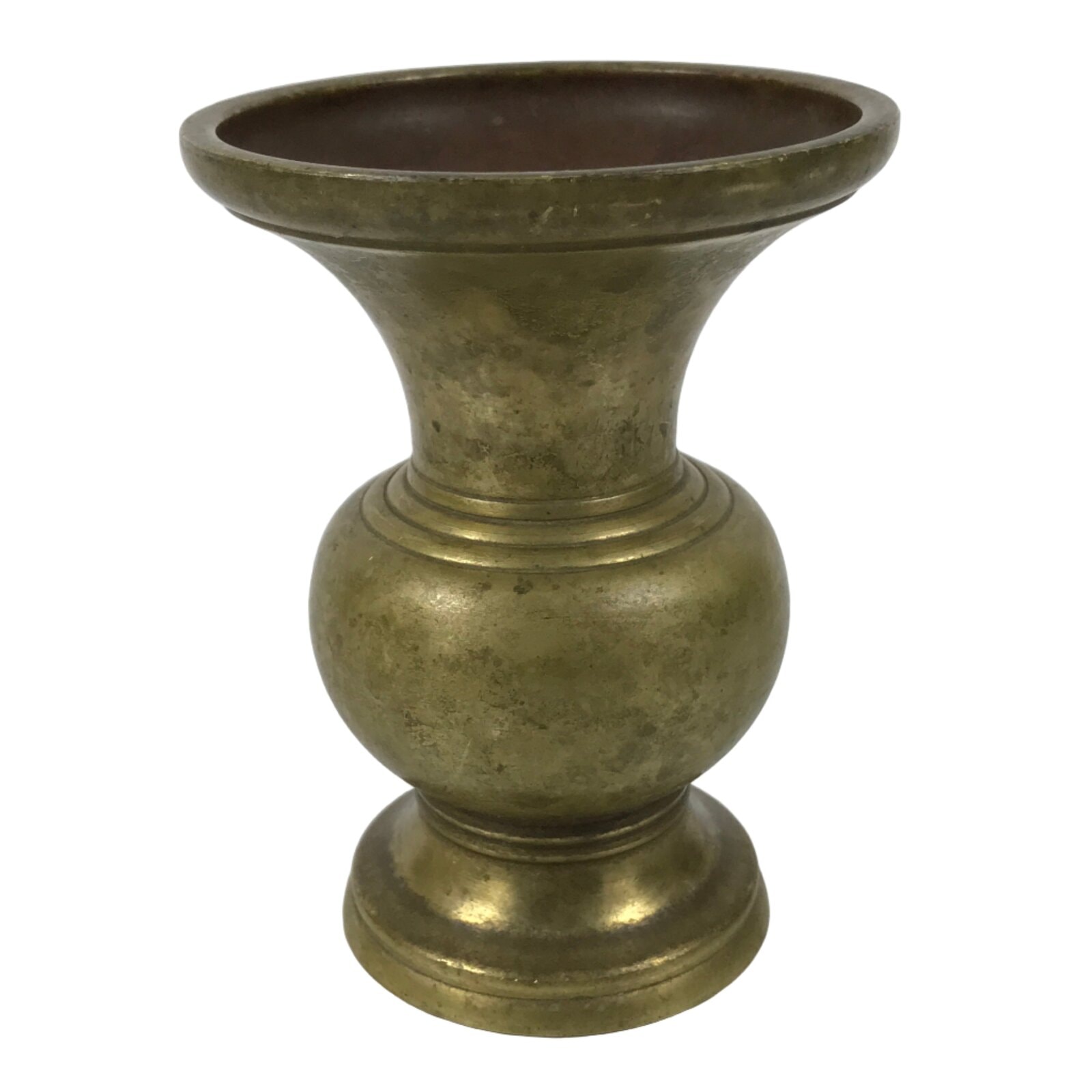 Japanese Buddhist Altar Fitting Brass Metal Flower Vase Vtg Gold Hanatate BA756