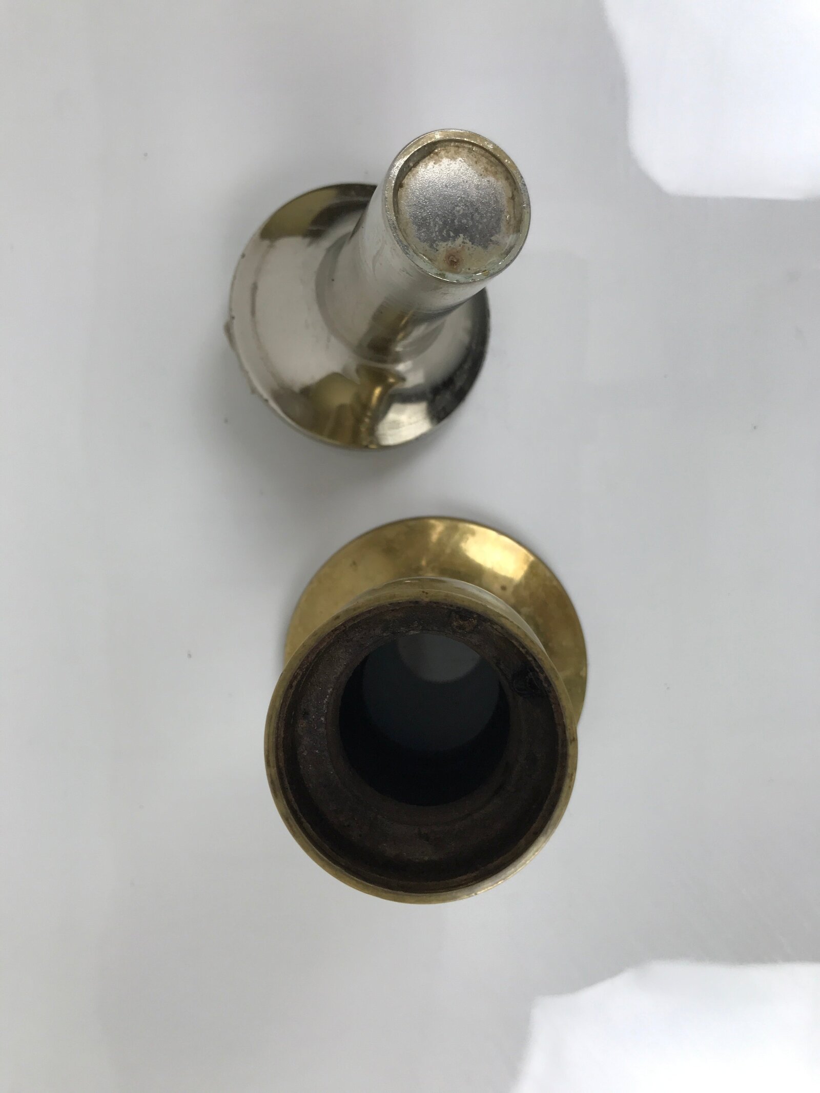 Japanese Buddhist Altar Fitting Brass Metal Flower Vase Vtg Gold Hanatate BA791