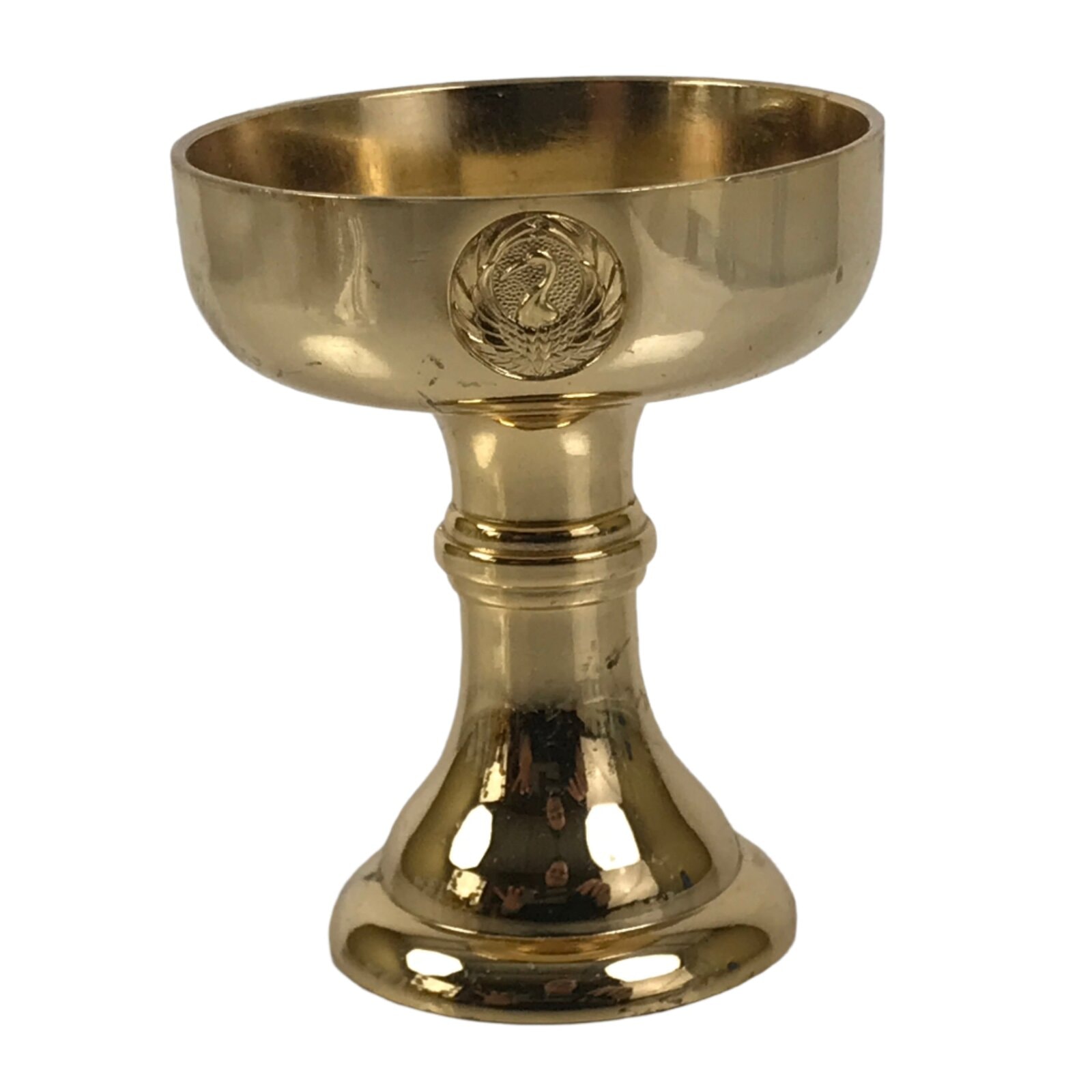 Japanese Buddhist Altar Fitting Brass Rice Offering Cup Vtg Butsugu Gold BA645