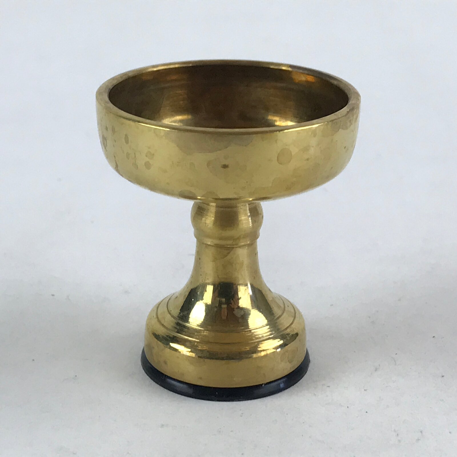 Japanese Buddhist Altar Fitting Brass Rice Offering Cup Vtg Gold Butsugu BA61