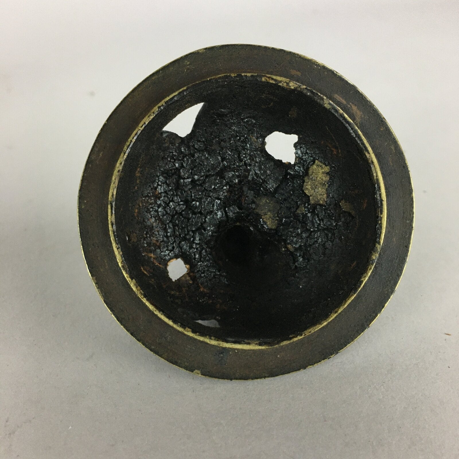 Japanese Buddhist Altar Fitting Bronze Incense Burner Vtg Shishi Koro BU435