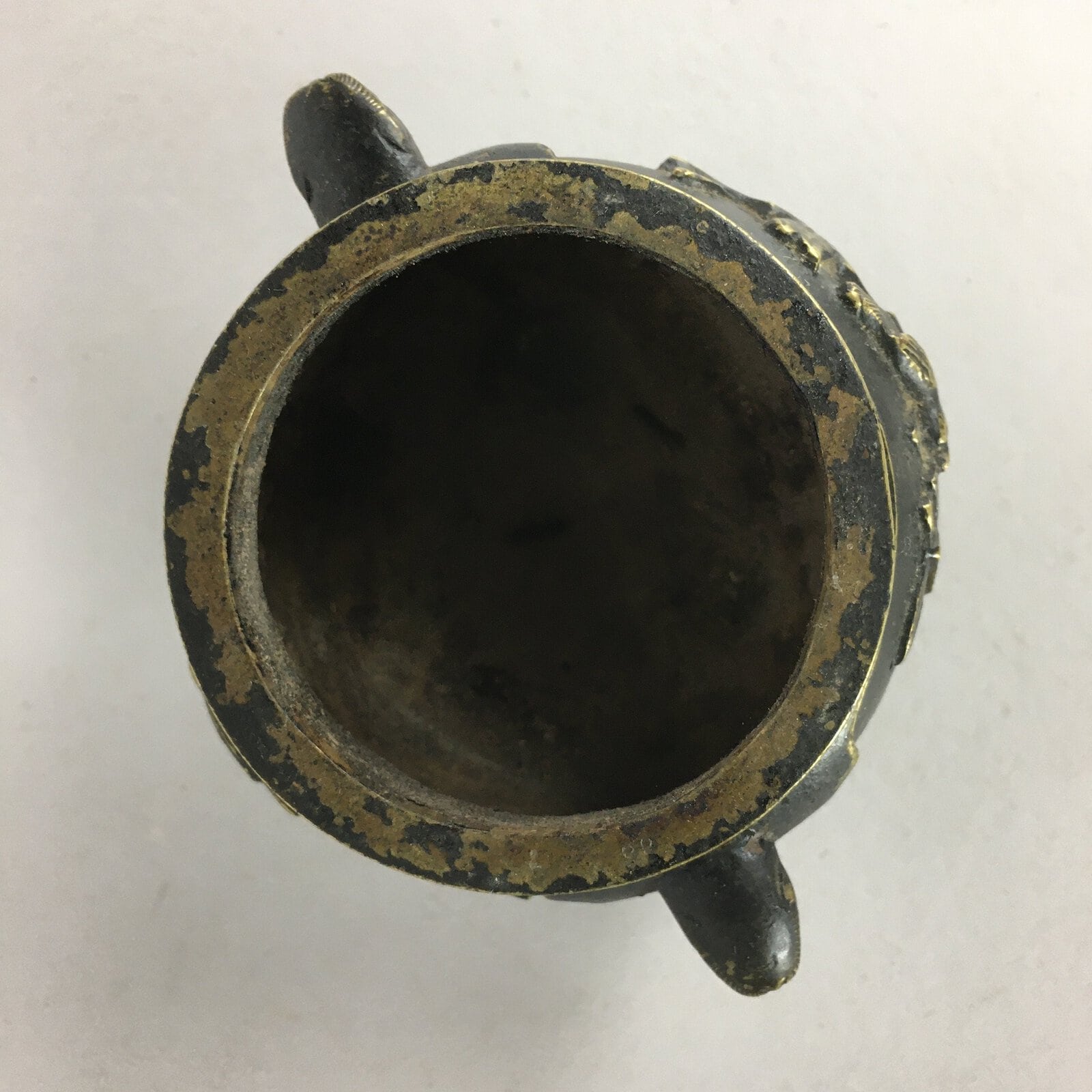 Japanese Buddhist Altar Fitting Bronze Incense Burner Vtg Shishi Koro BU435