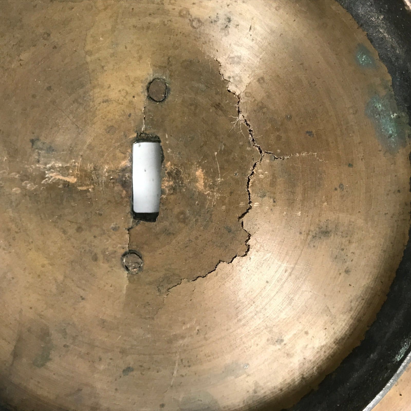 Japanese Buddhist Altar Fitting Bronze Large Candle Stand Metal Shokudai BA596