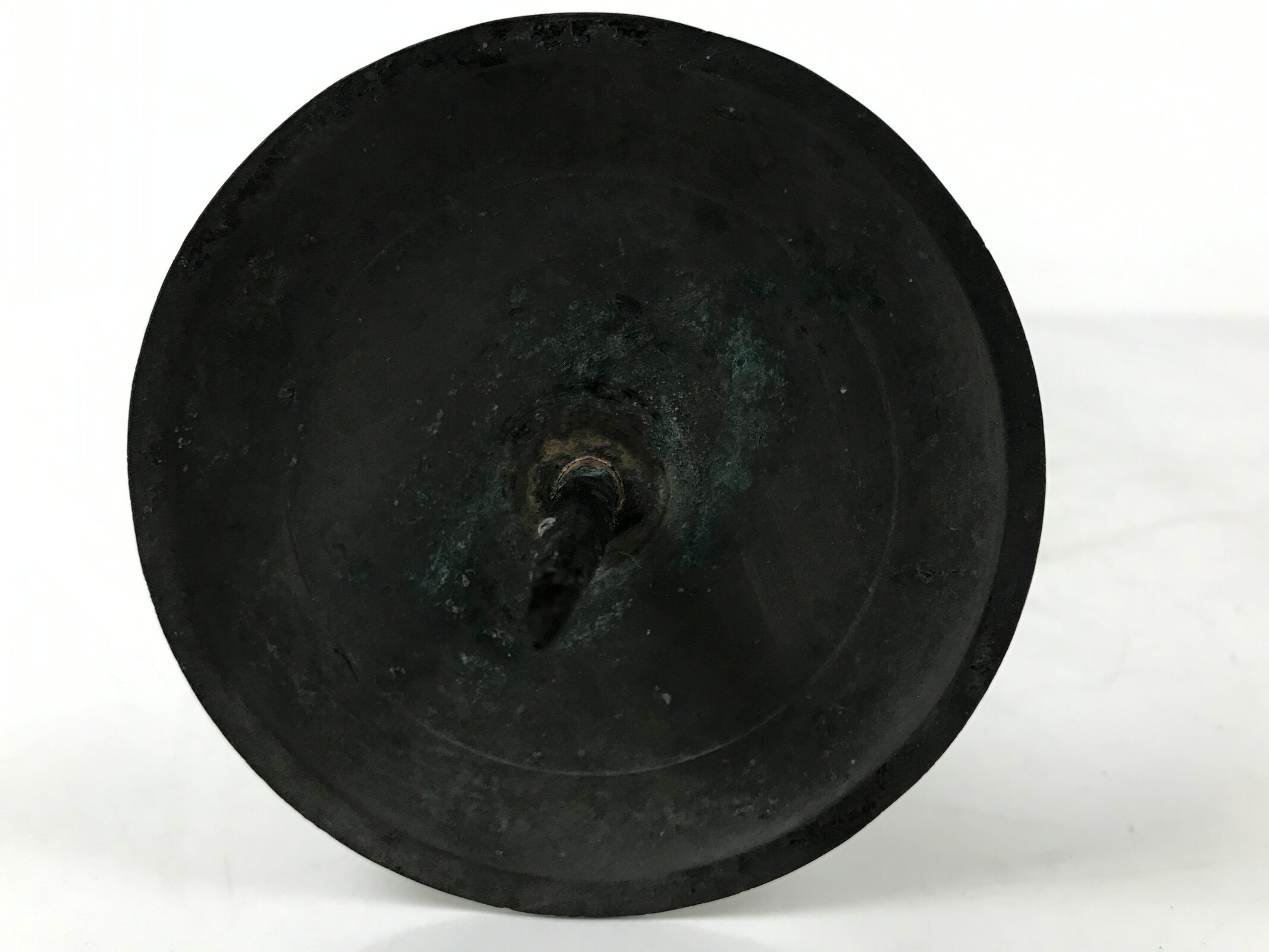 Japanese Buddhist Altar Fitting Bronze Large Candle Stand Metal Shokudai BA596