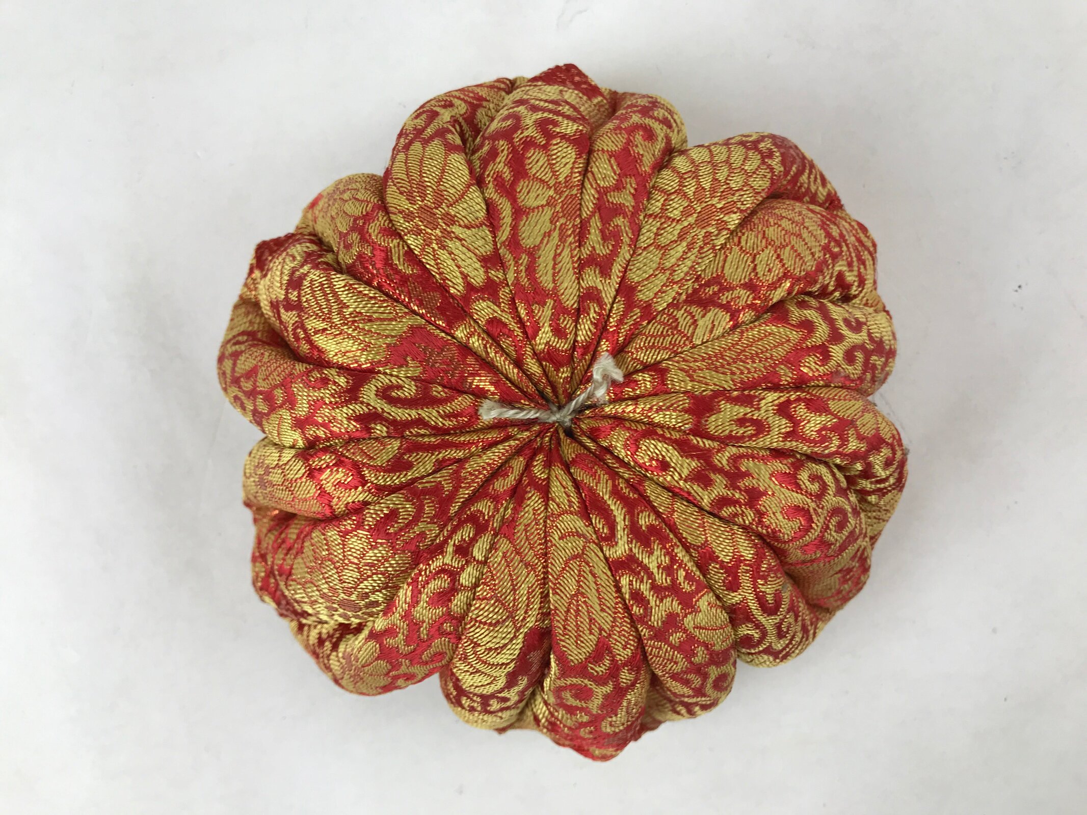 Japanese Buddhist Altar Fitting Bronze Orin Bell Vtg Singing Bowl Pillow BA245