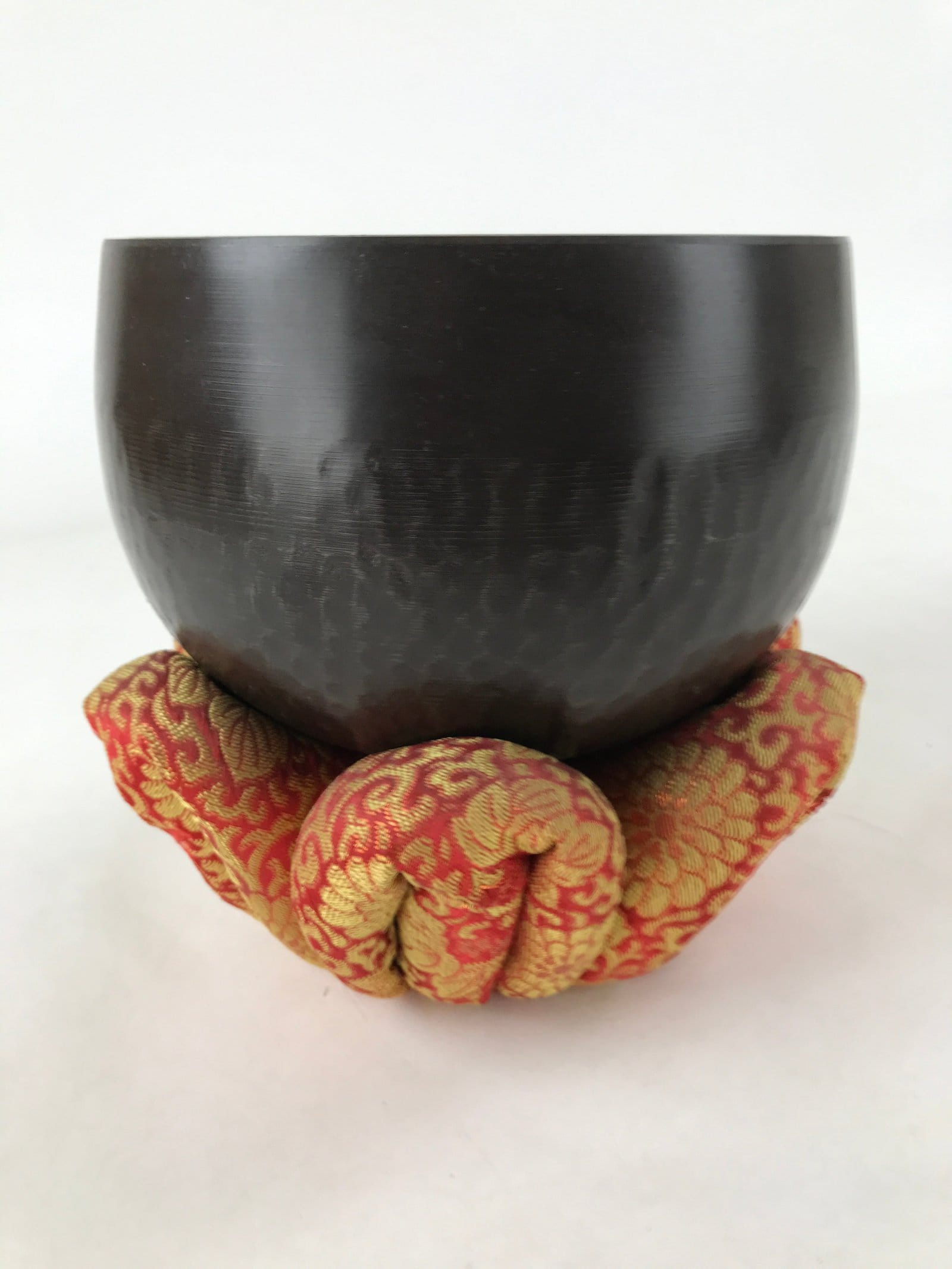 Japanese Buddhist Altar Fitting Bronze Orin Bell Vtg Singing Bowl Pillow BA245