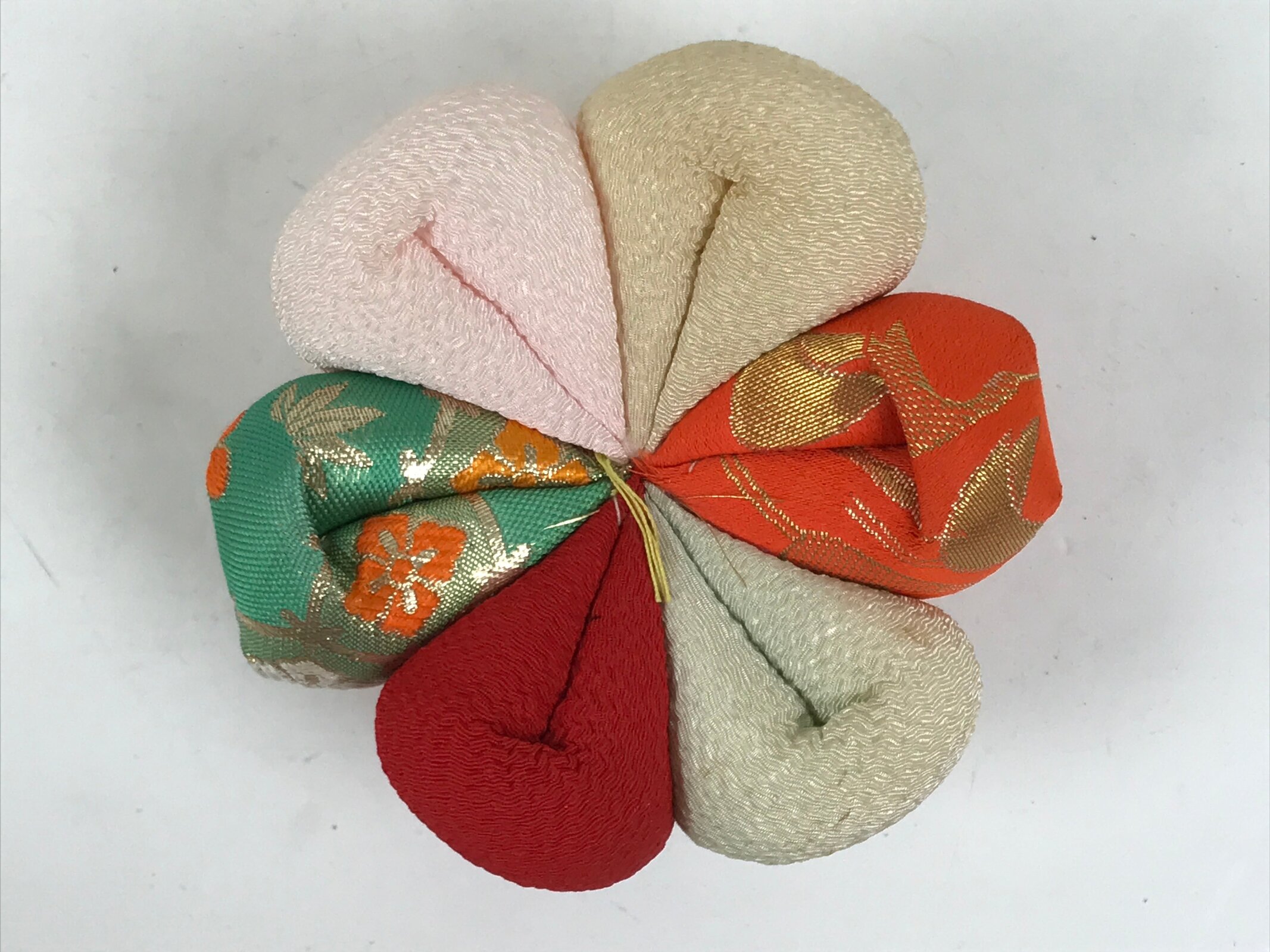 Japanese Buddhist Altar Fitting Bronze Orin Bell Vtg Singing Bowl Pillow BA618