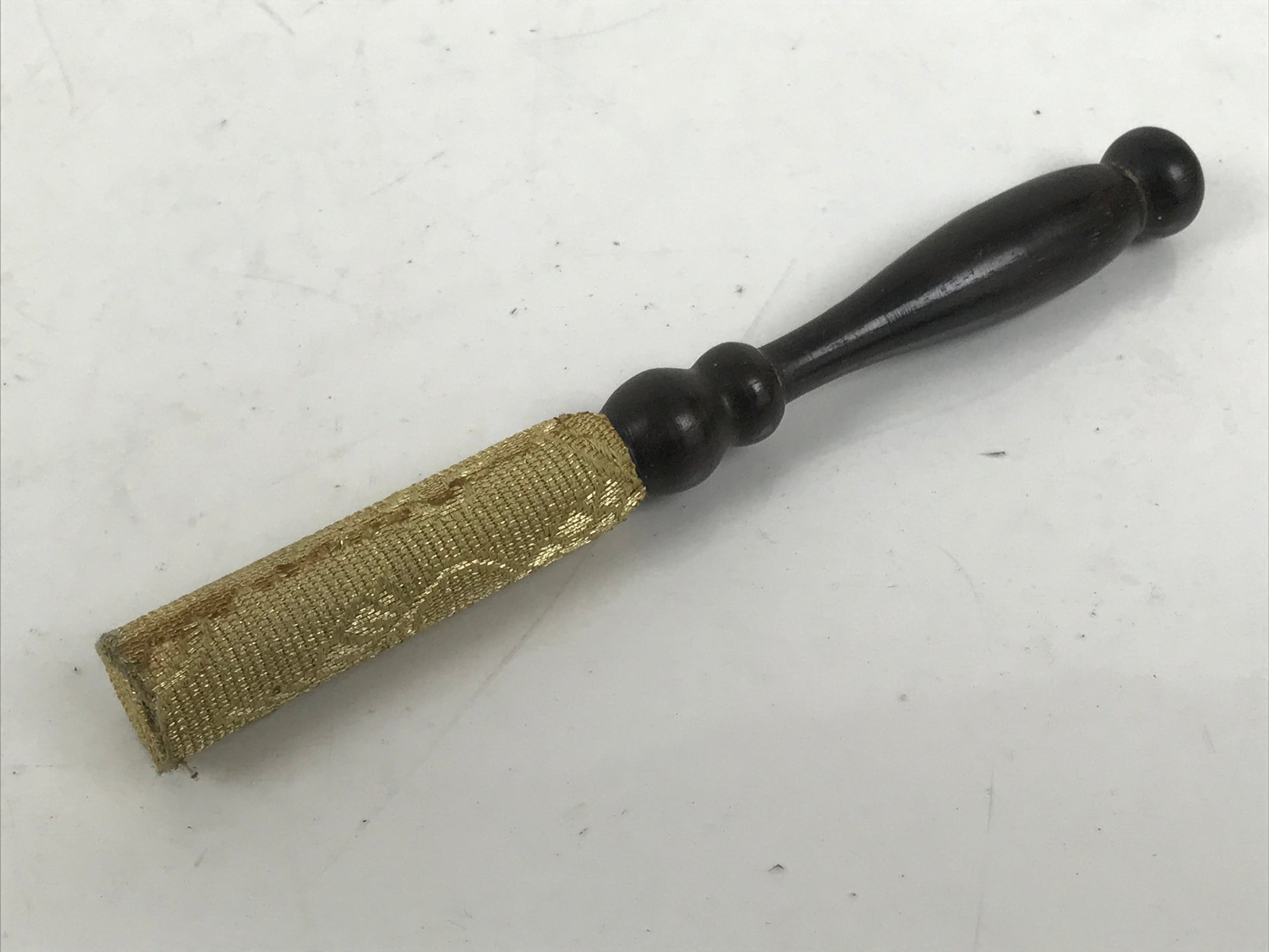 Japanese Buddhist Altar Fitting Bronze Orin Bell Vtg Singing Bowl Pillow BA618