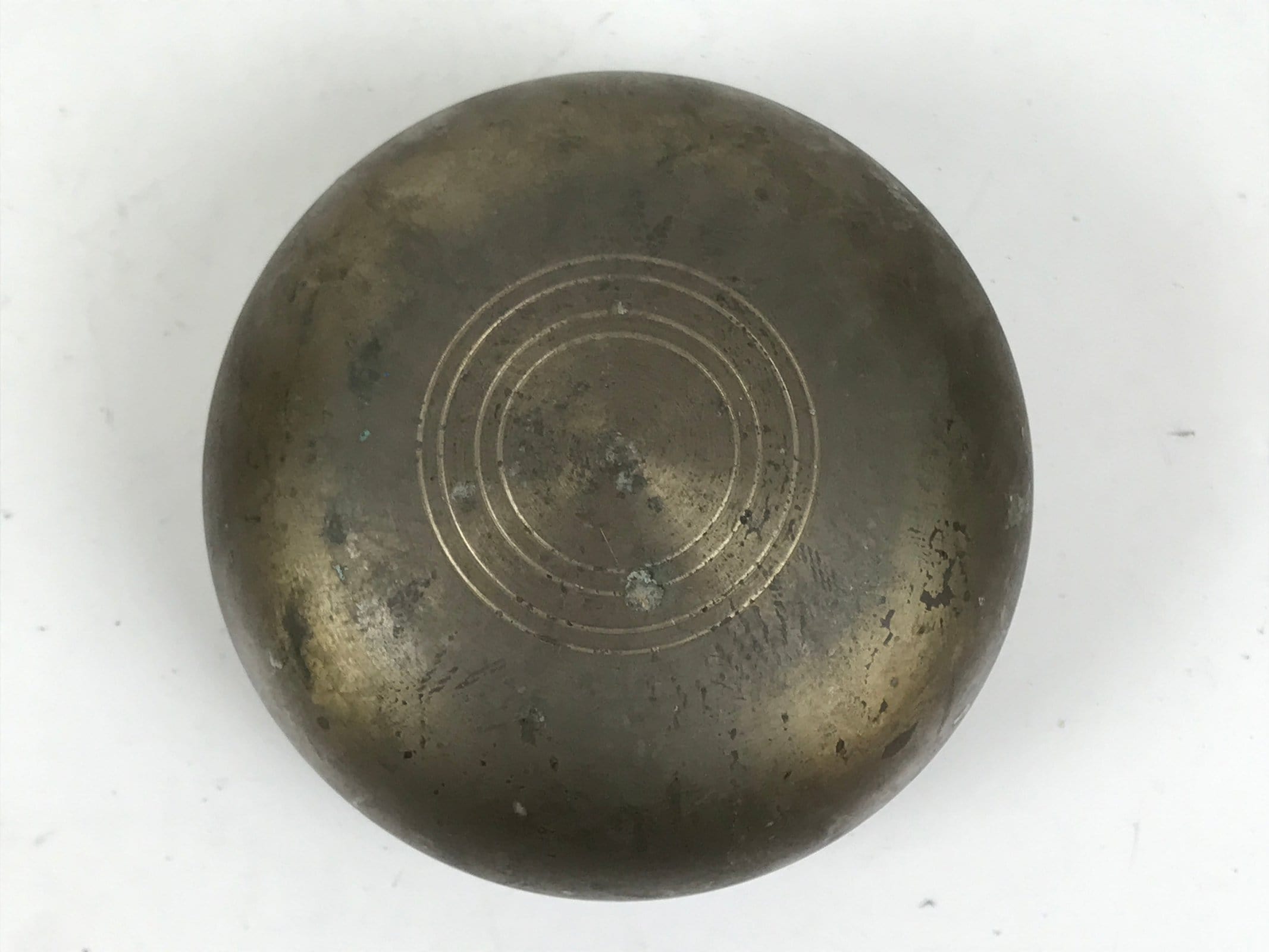 Japanese Buddhist Altar Fitting Bronze Orin Bell Vtg Singing Bowl Pillow BA618