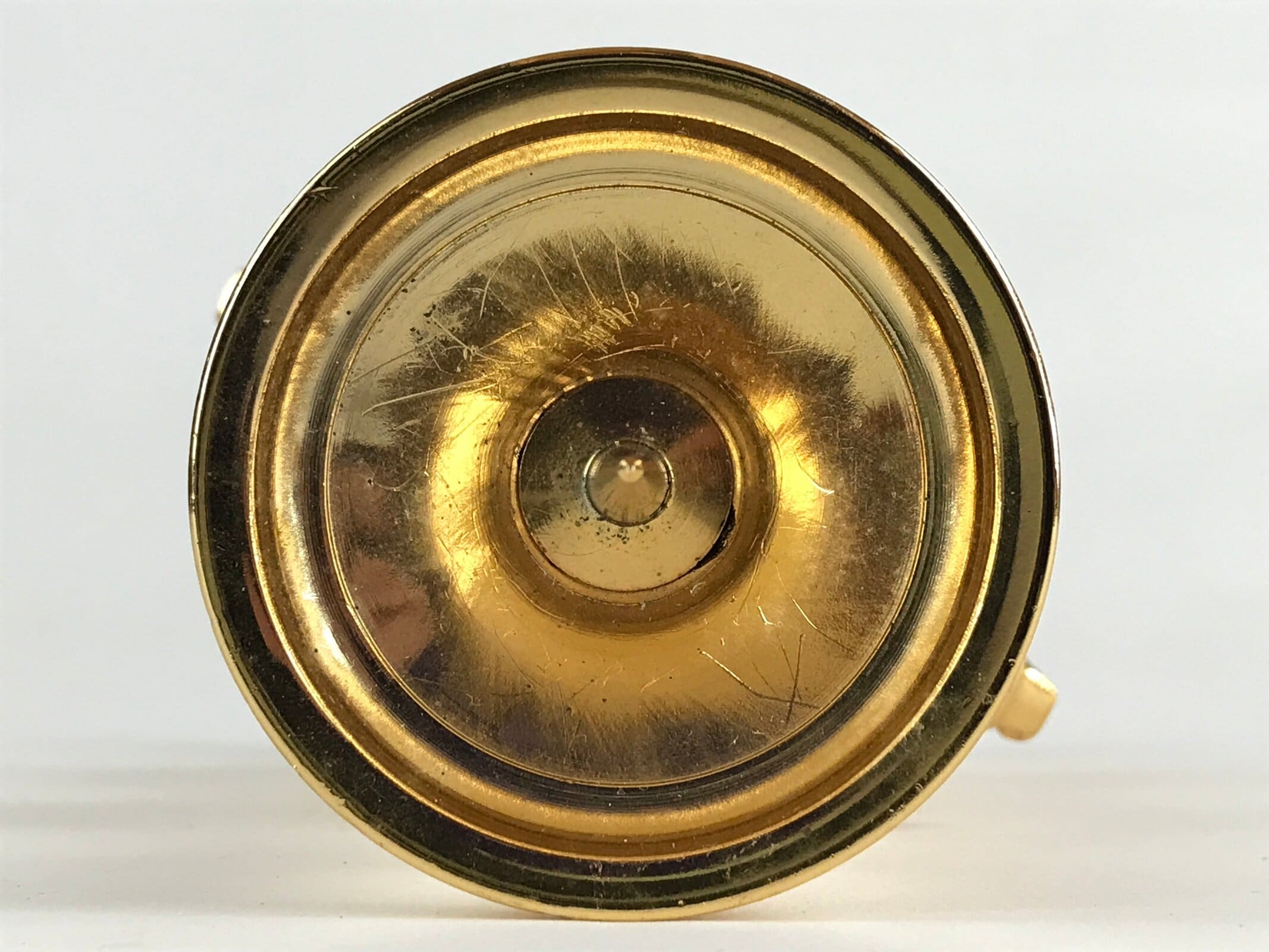 Japanese Buddhist Altar Fitting Candle Stand Brass Shokudai Butsudan Gold BU911