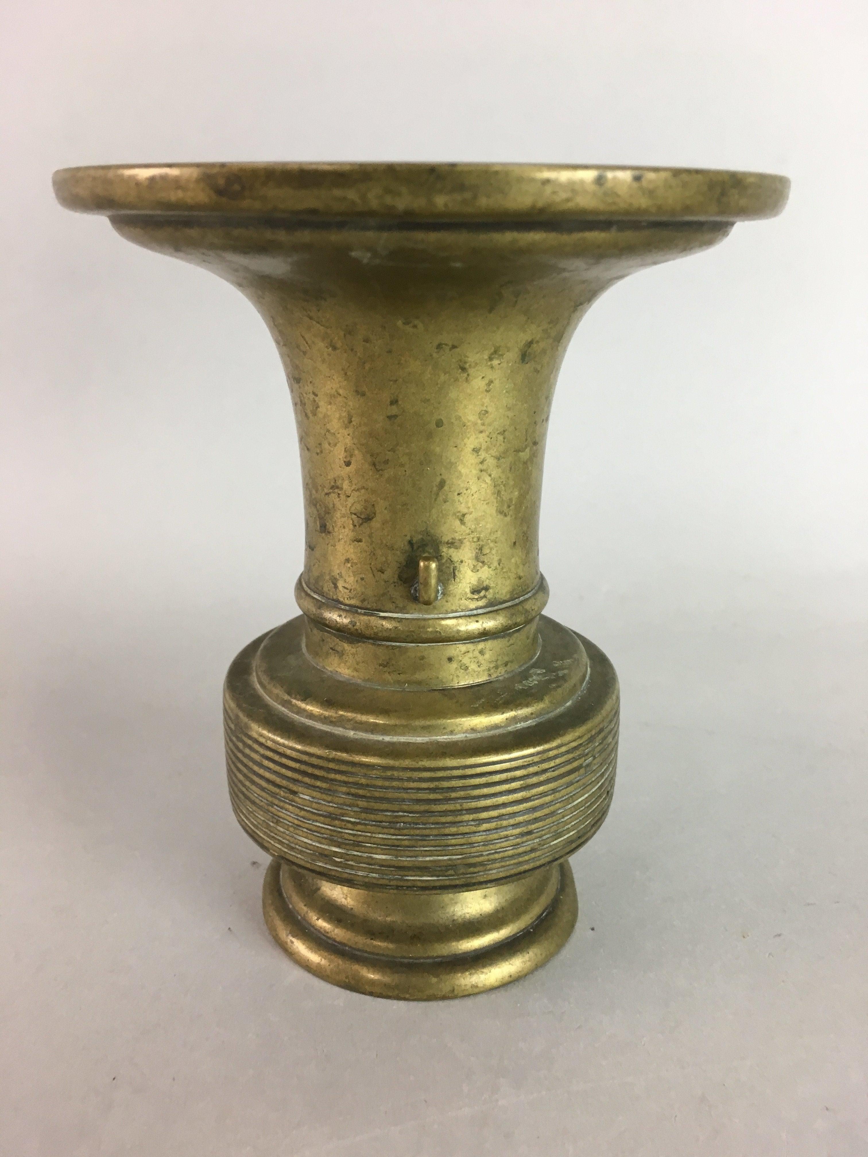 Japanese Buddhist Altar Fitting Flower Stand Vase Vtg Brass Butsudan B905