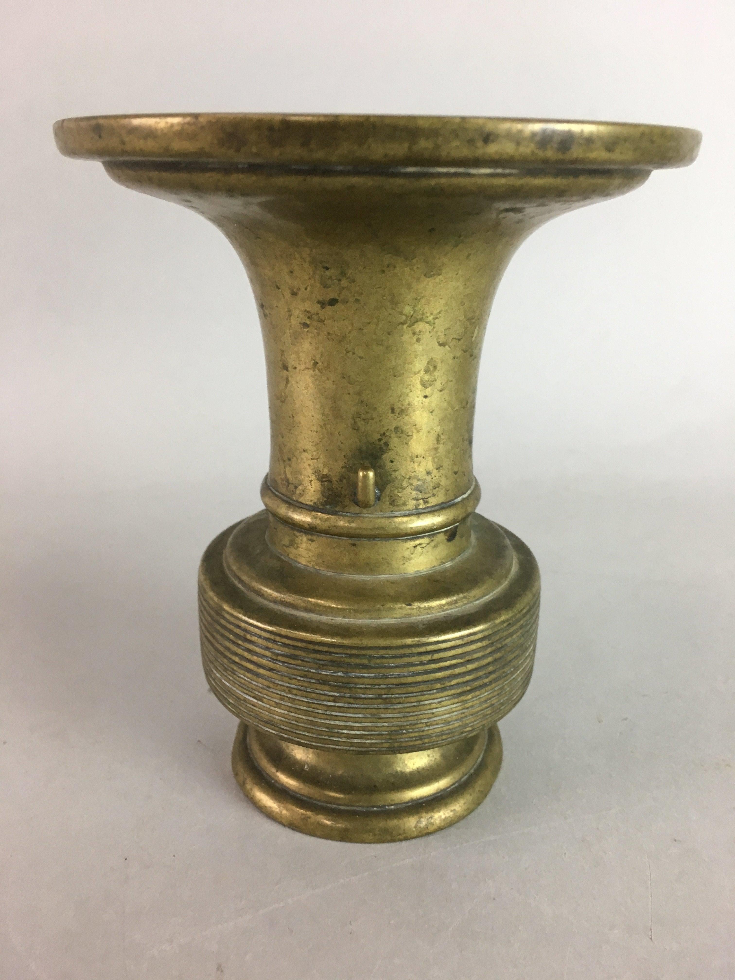 Japanese Buddhist Altar Fitting Flower Stand Vase Vtg Brass Butsudan B905