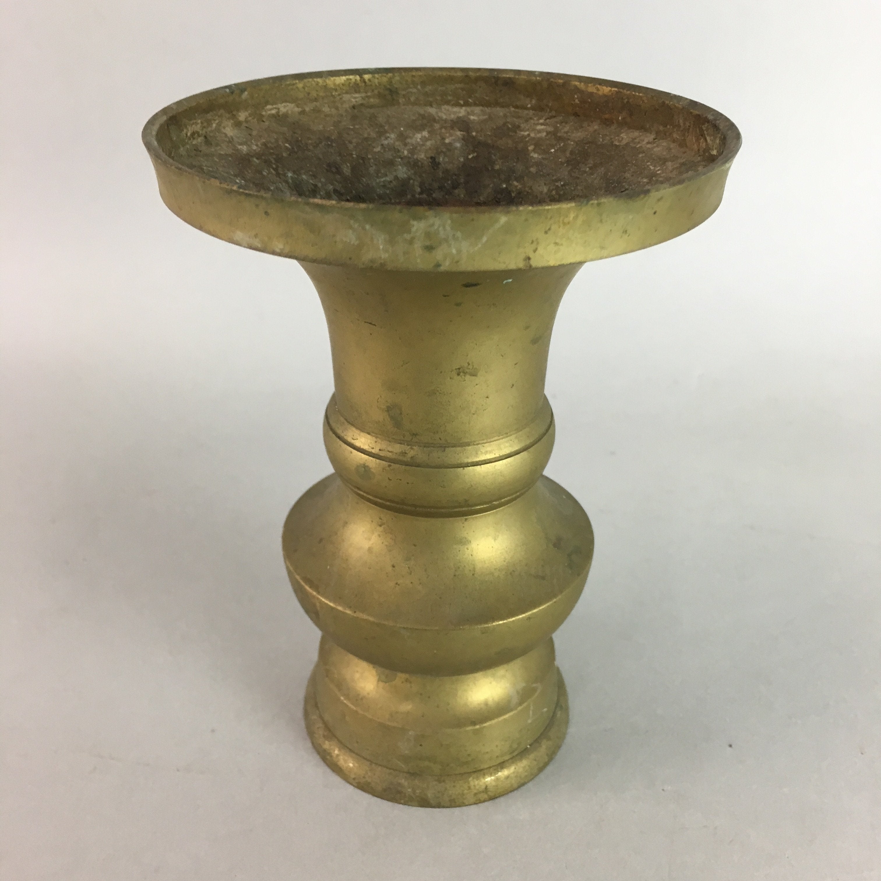 Japanese Buddhist Altar Fitting Flower Stand Vase Vtg Brass Butsudan B906
