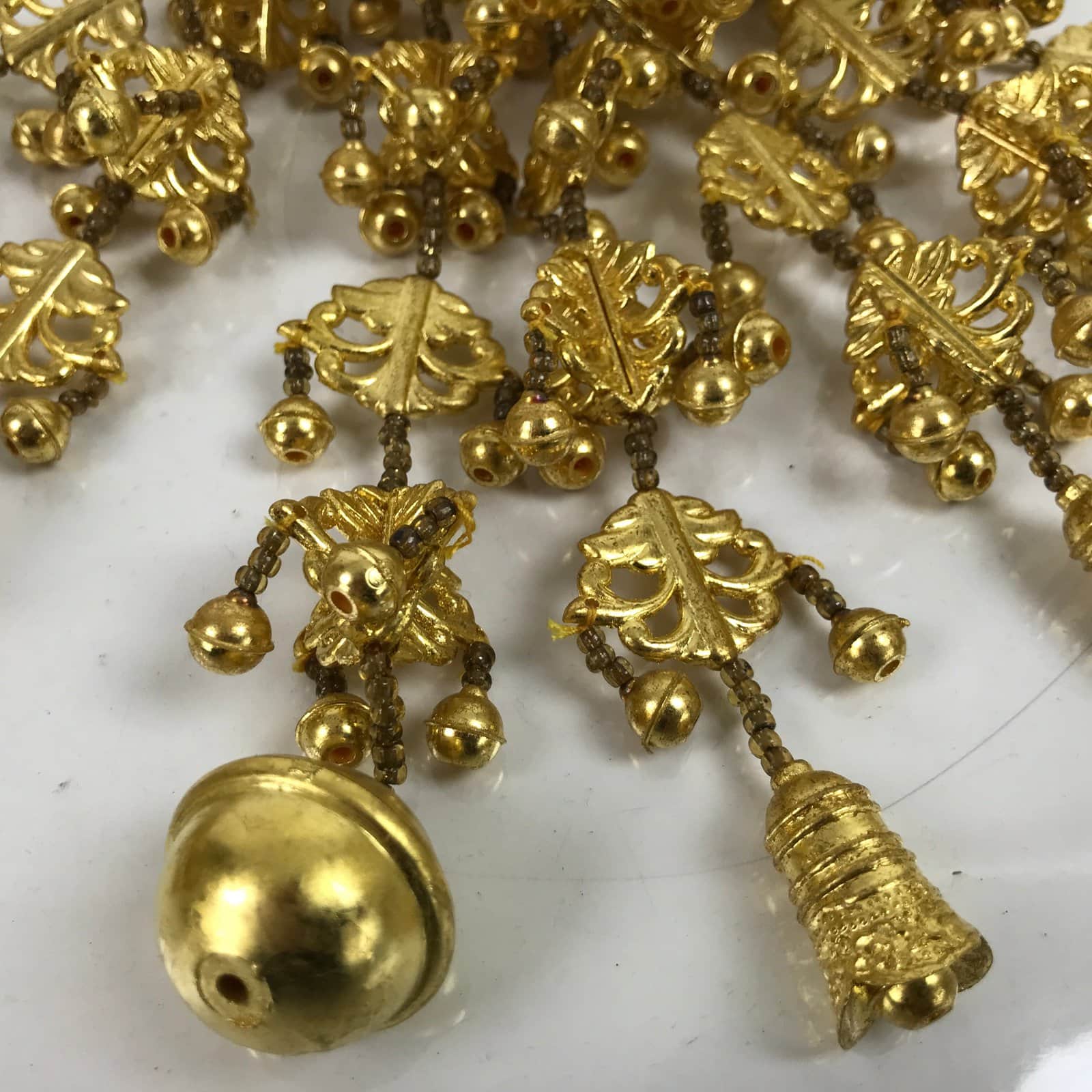 Japanese Buddhist Altar Fitting Hanging Lantern Resin Yoraku Vtg Butsugu BA349