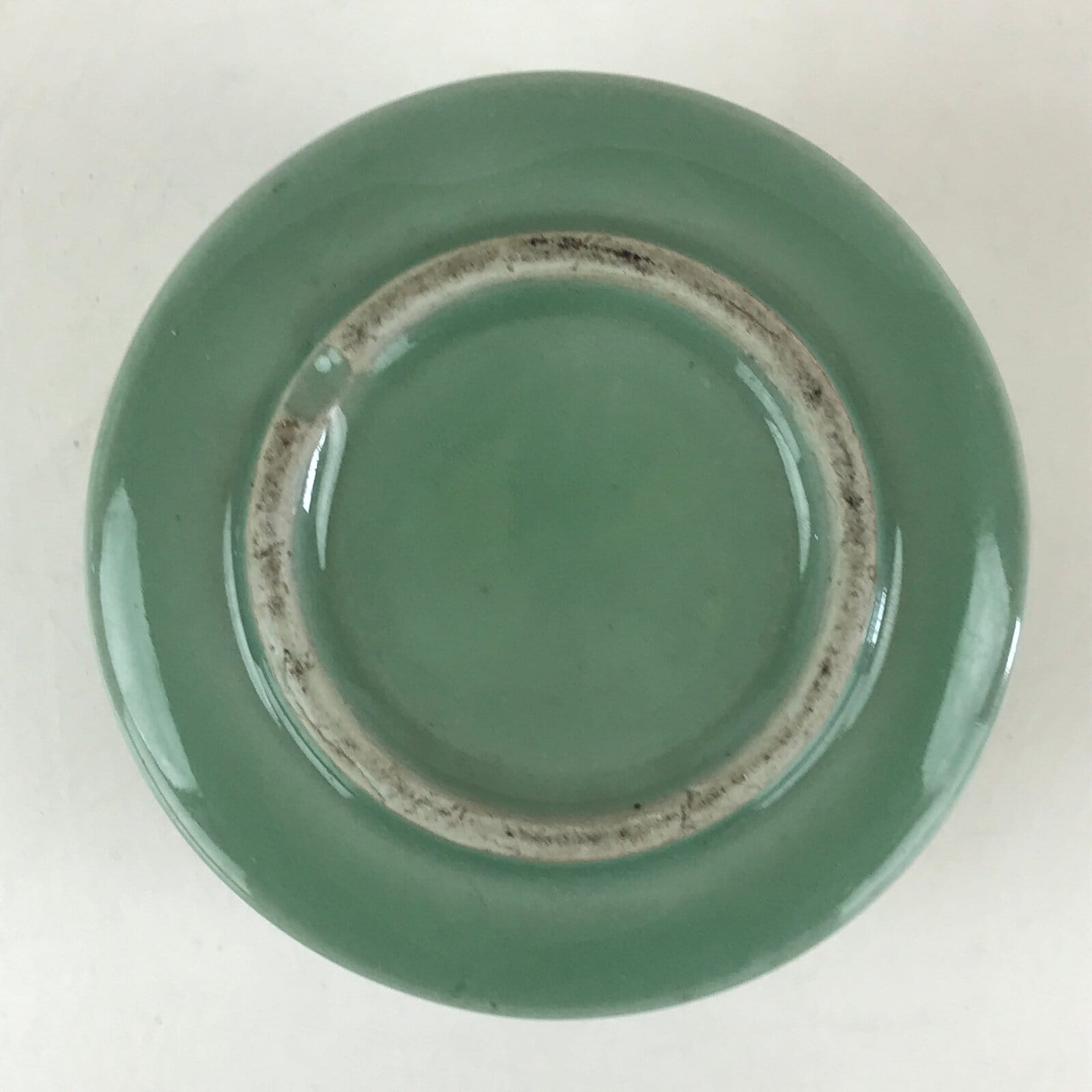 Japanese Buddhist Altar Fitting Incense Burner Vtg Light Green glaze Koro BU841