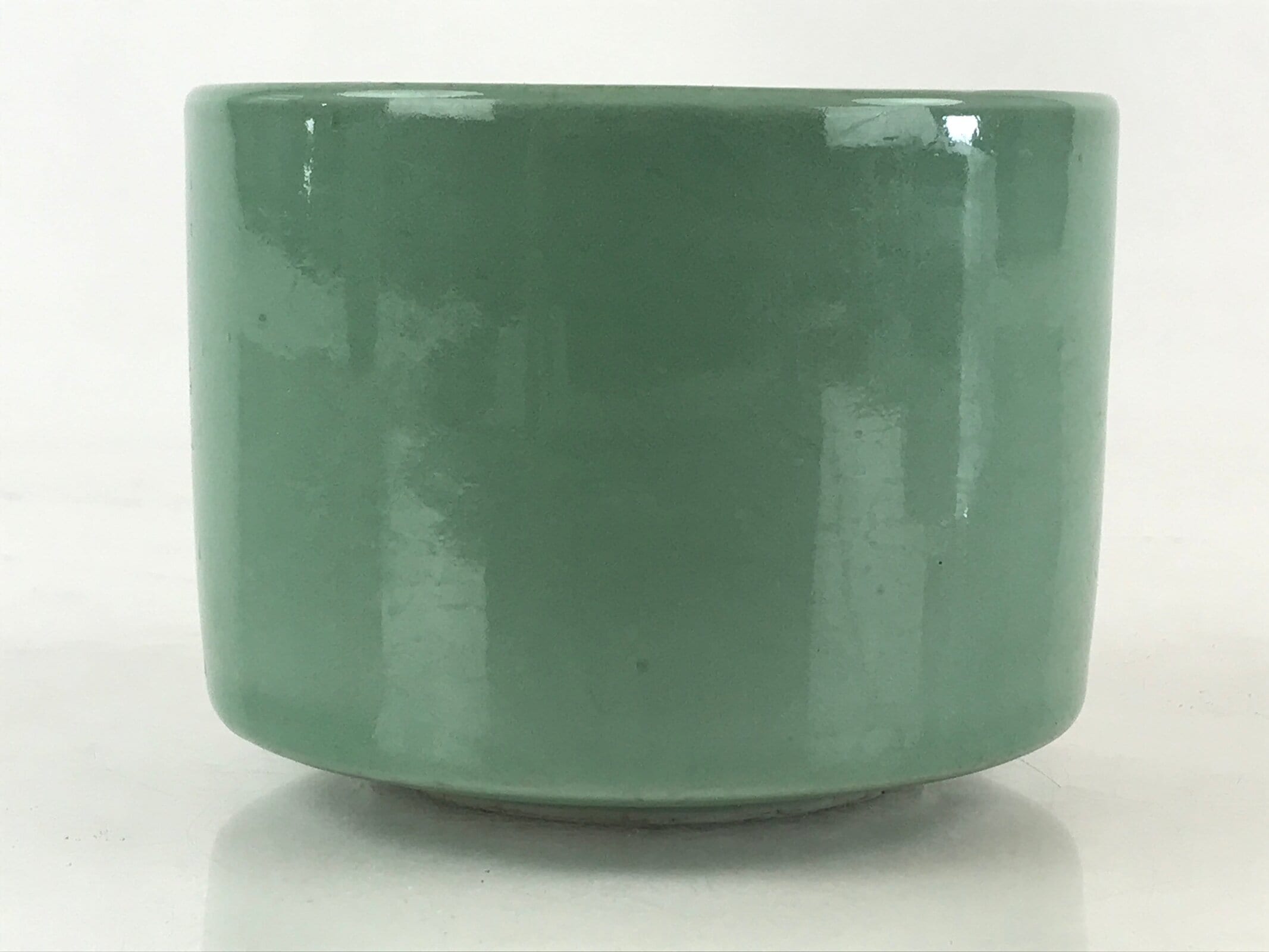 Japanese Buddhist Altar Fitting Incense Burner Vtg Light Green glaze Koro BU841