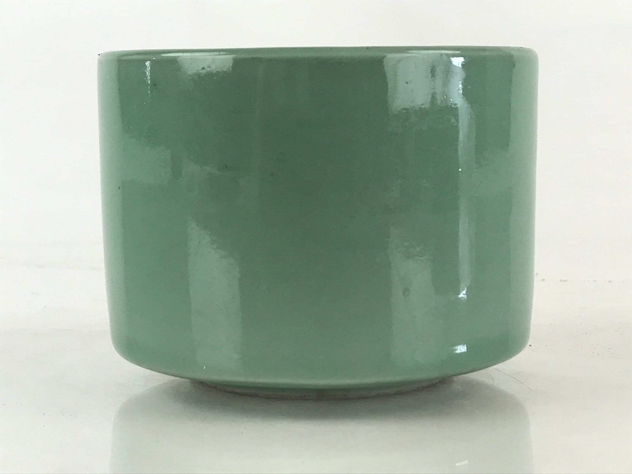 Japanese Buddhist Altar Fitting Incense Burner Vtg Light Green glaze Koro BU841