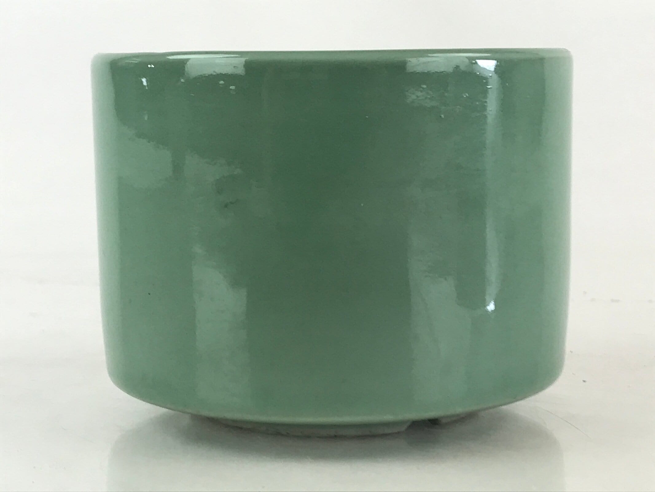 Japanese Buddhist Altar Fitting Incense Burner Vtg Light Green glaze Koro BU841