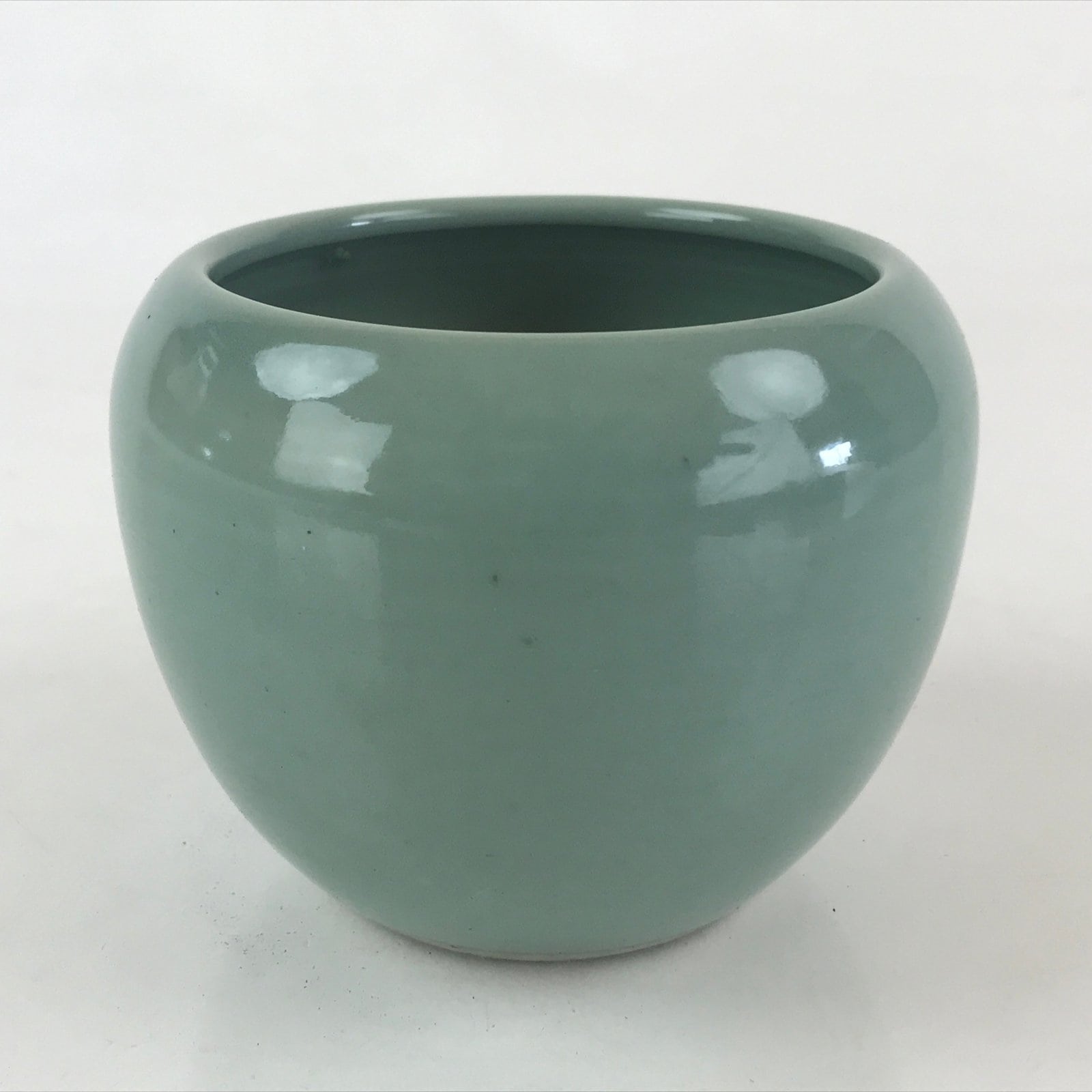 Japanese Buddhist Altar Fitting Incense Burner Vtg Light Green glaze Koro BU842