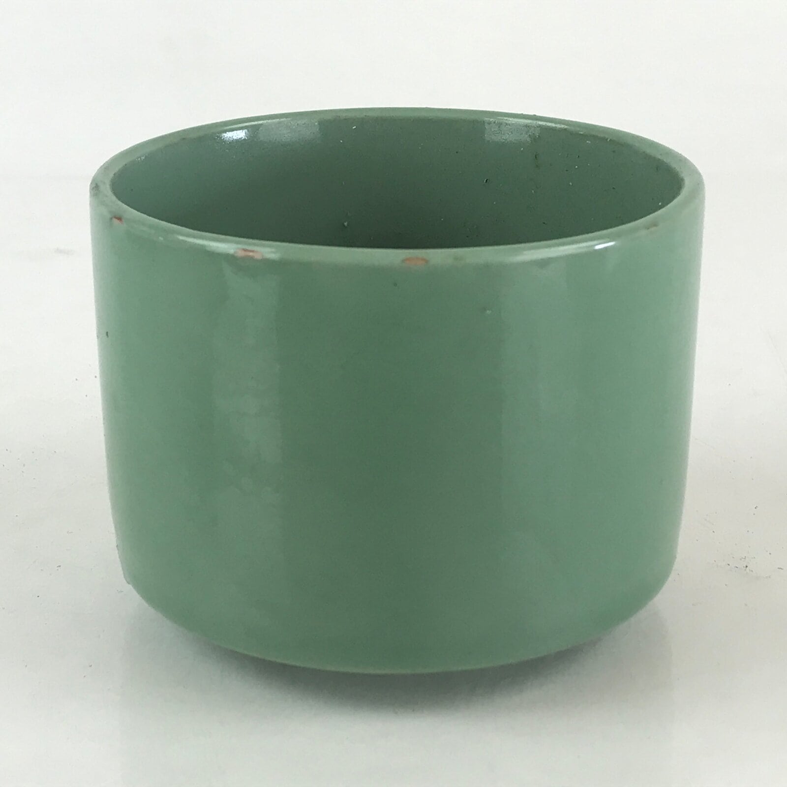 Japanese Buddhist Altar Fitting Incense Burner Vtg Light Green glaze Koro Butsug