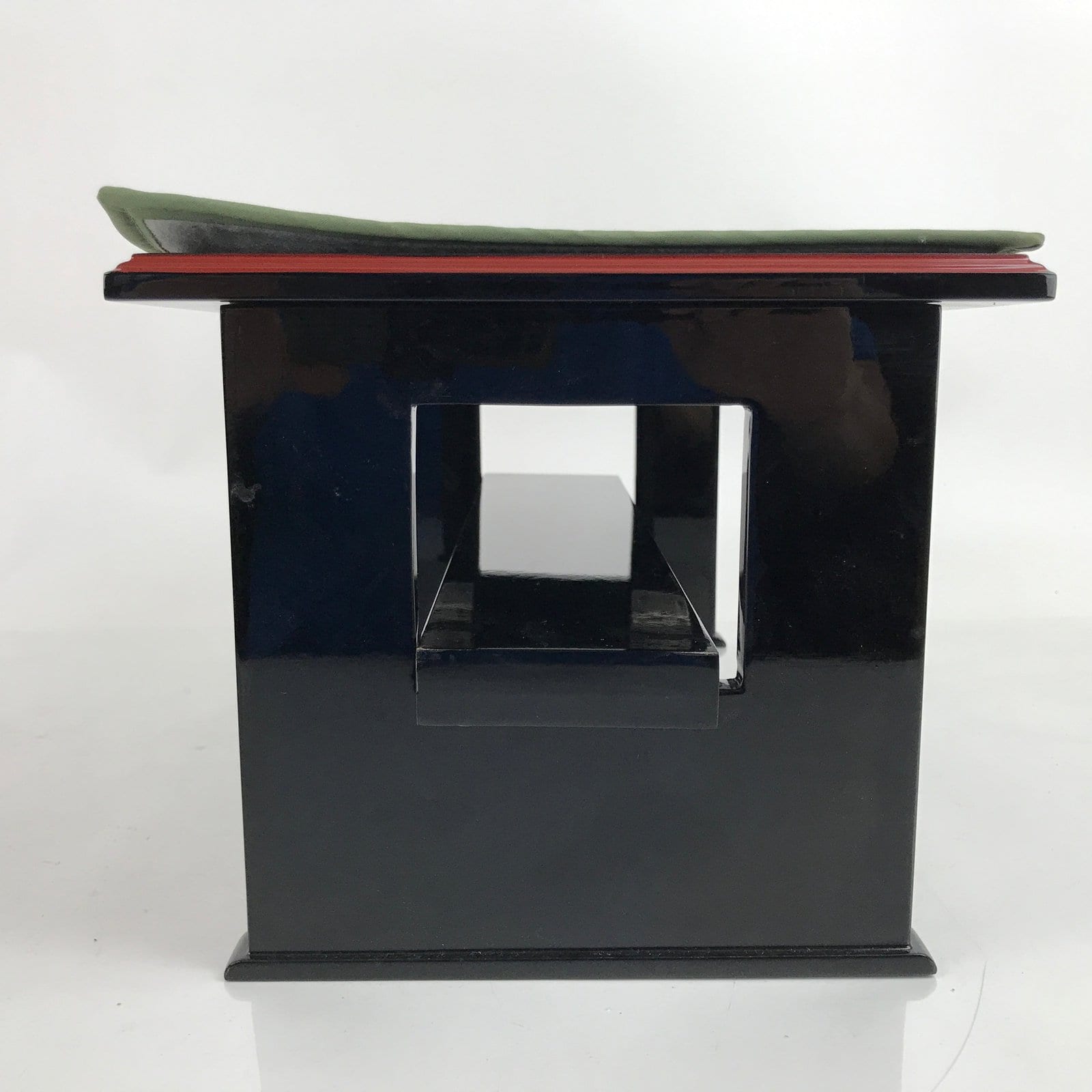 Japanese Buddhist Altar Fitting Lacquer Kyozukue Offering Table Black Red BA374