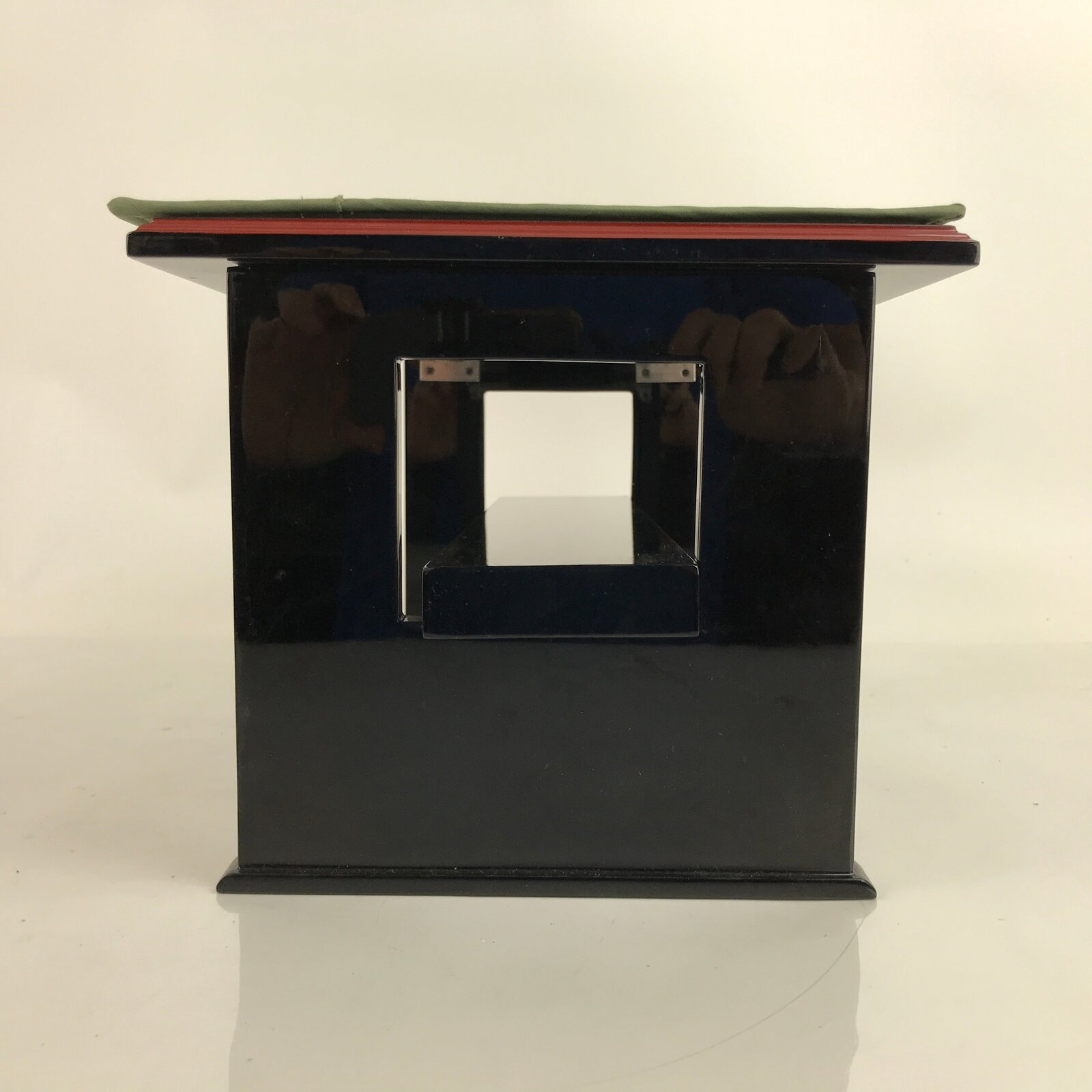 Japanese Buddhist Altar Fitting Lacquer Kyozukue Offering Table Black Red BA374