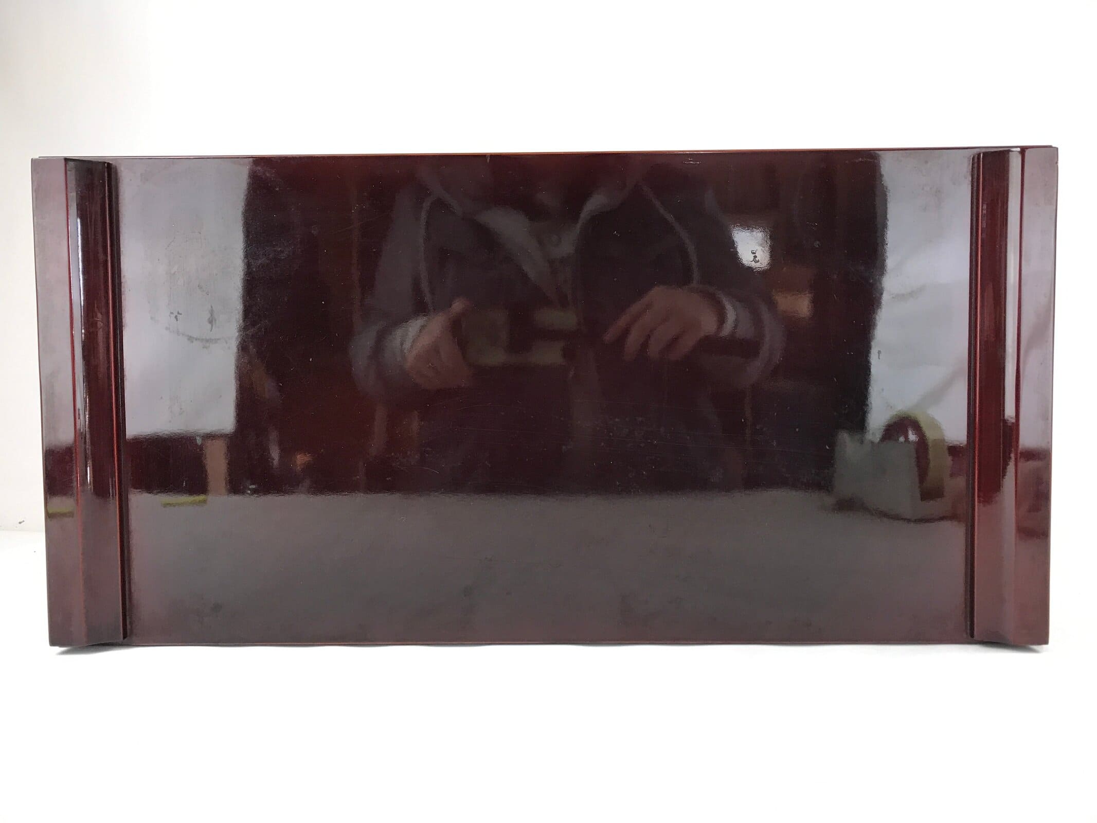 Japanese Buddhist Altar Fitting Lacquer Kyozukue Offering Table Vtg Brown BA242