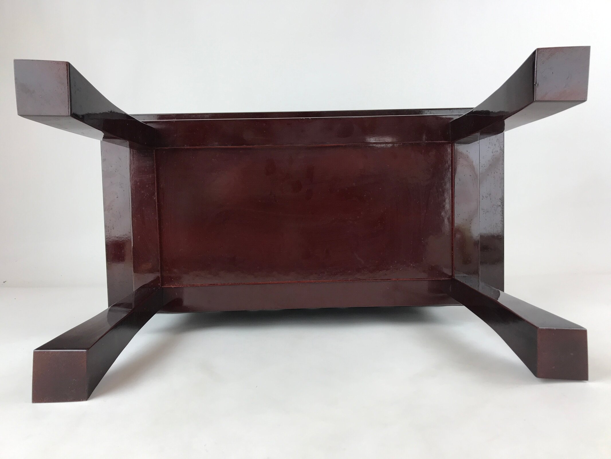 Japanese Buddhist Altar Fitting Lacquer Kyozukue Offering Table Vtg Brown BA242