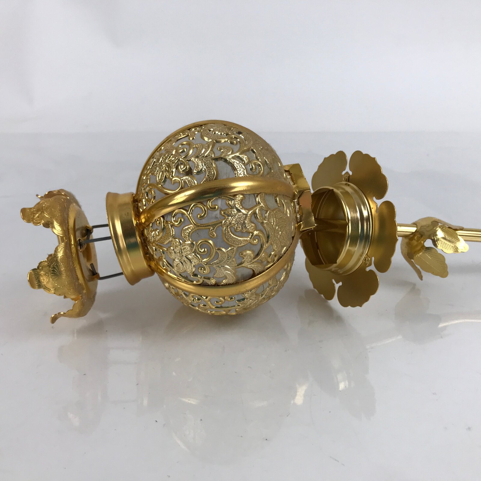 Japanese Buddhist Altar Fitting Metal Butsudan Hanging Lantern Tsuri Toro BA347