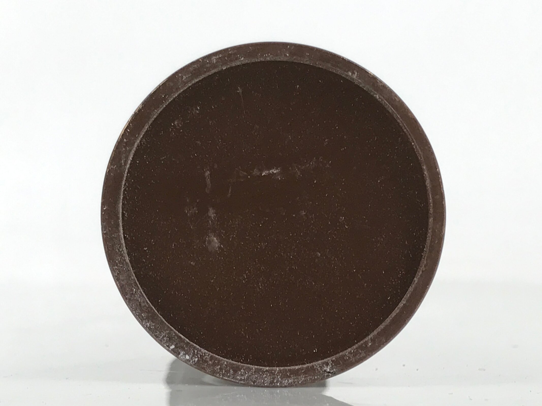 Japanese Buddhist Altar Fitting Metal Candle Stand Vtg Shokudai Brown BA676