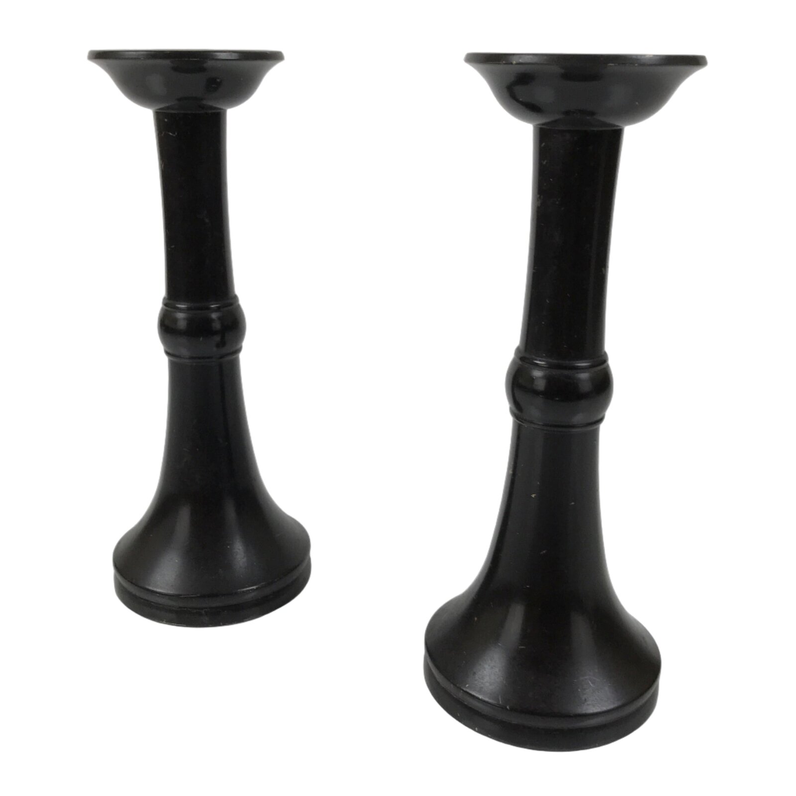 Japanese Buddhist Altar Fitting Metal Electric Candle Stand Shokudai 2pc BA746