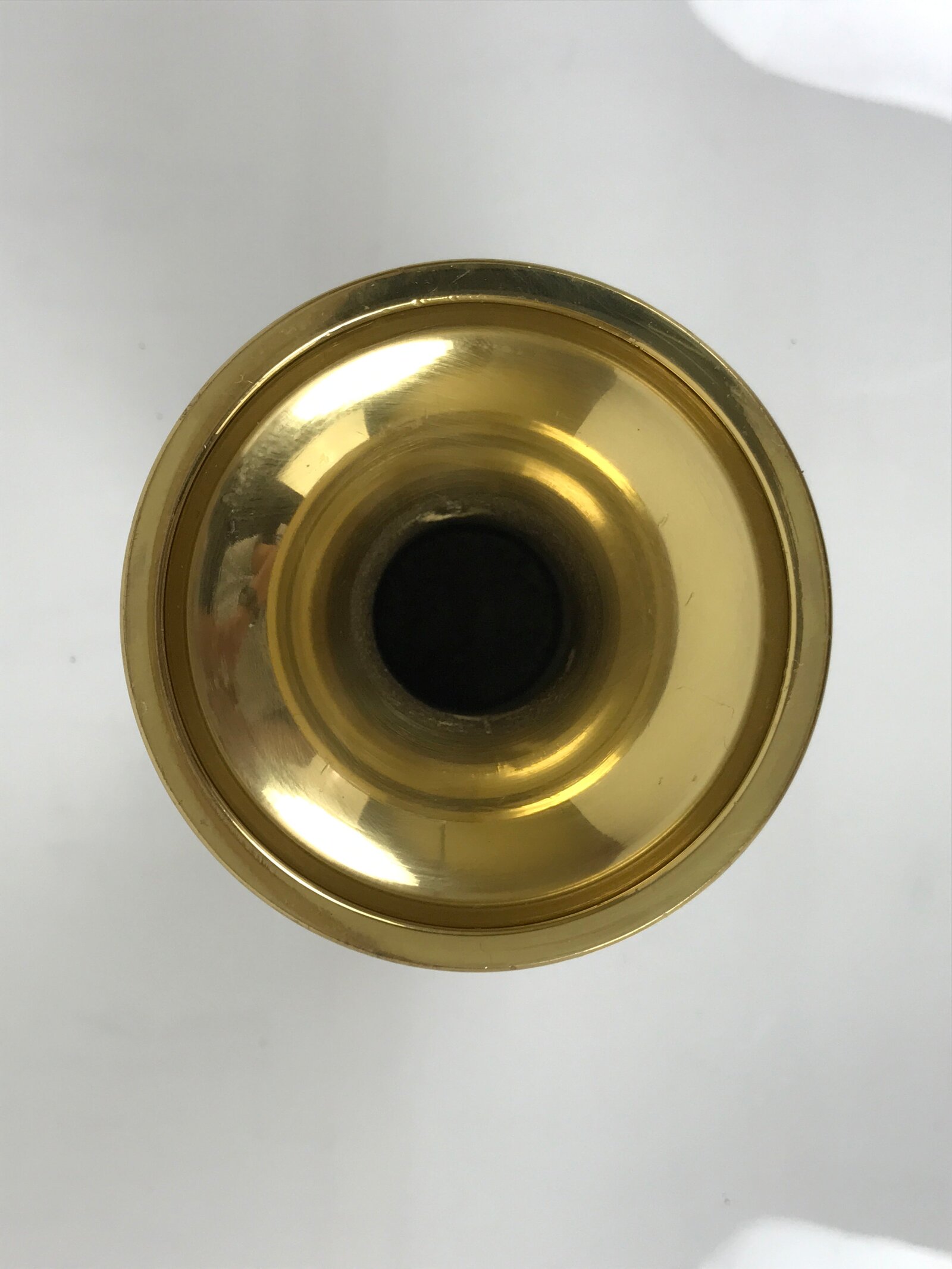 Japanese Buddhist Altar Fitting Metal Flower Vase Vtg Gold Hanatate Hishi BA782