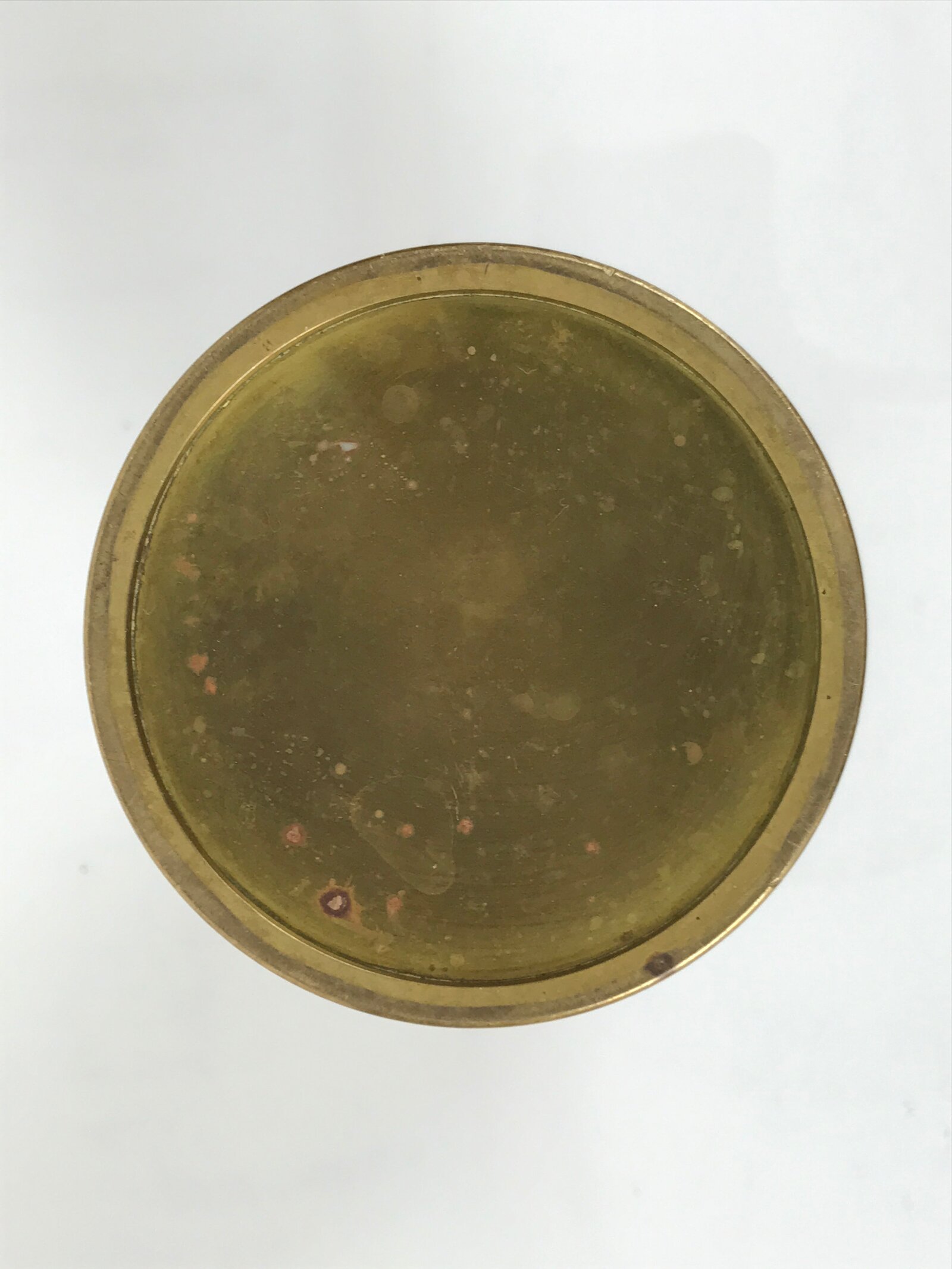 Japanese Buddhist Altar Fitting Metal Flower Vase Vtg Simple Gold Hanatate BA783