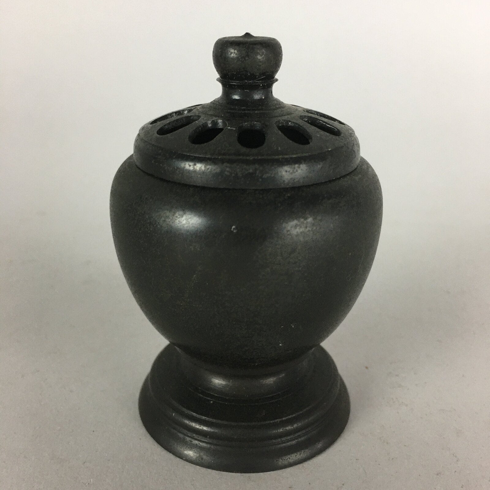 Japanese Buddhist Altar Fitting Metal Incense Burner Vtg Bronze Koro BU434