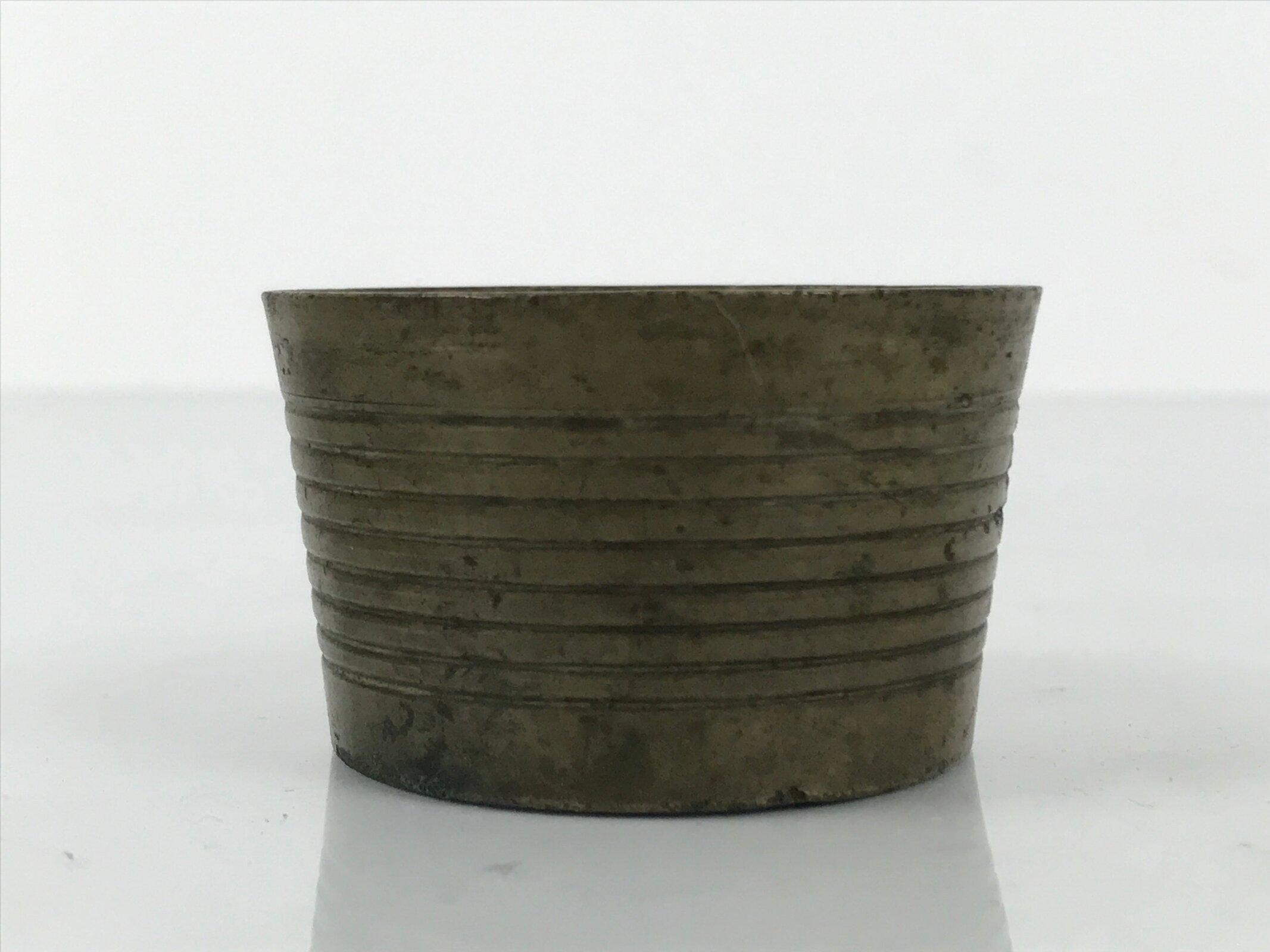 Japanese Buddhist Altar Fitting Metal Incense Burner Vtg Koro Cup Gold BA814