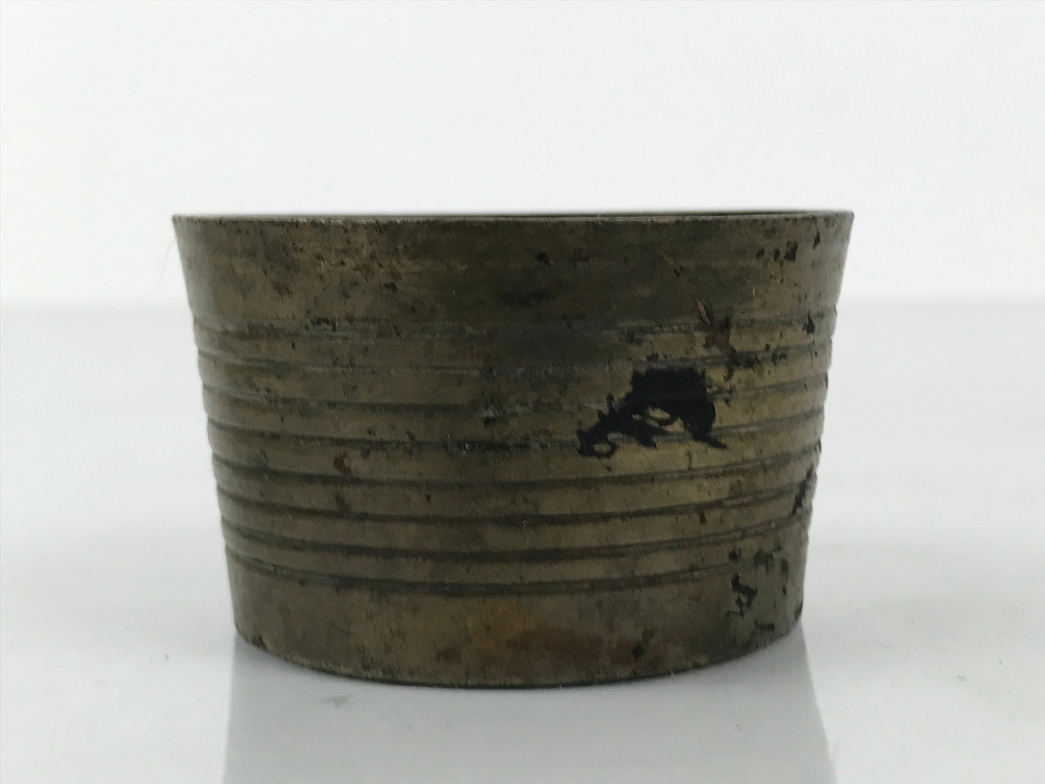 Japanese Buddhist Altar Fitting Metal Incense Burner Vtg Koro Cup Gold BA814